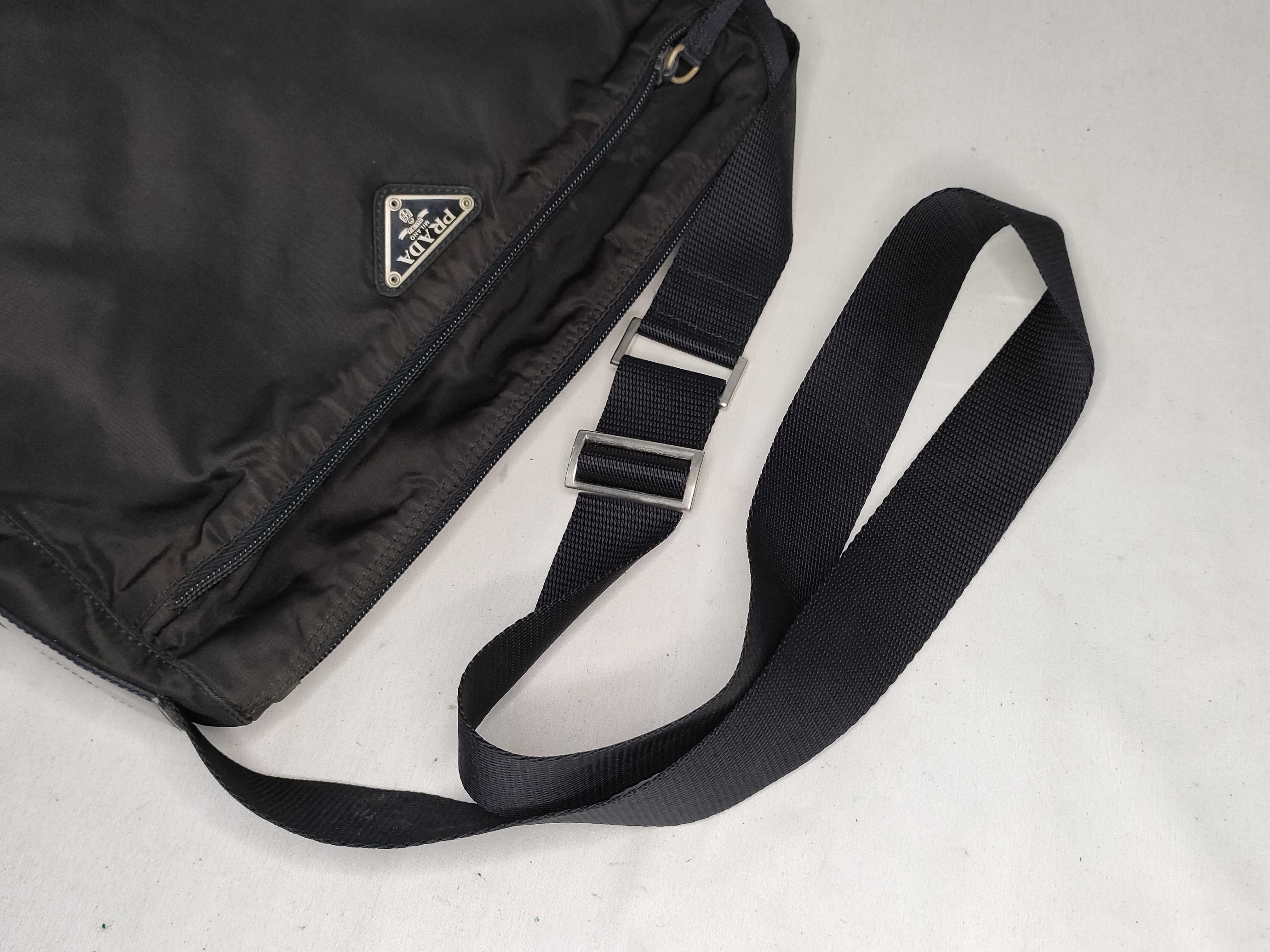 Nylon Shoulder Bag with Triangle Logo — view 3