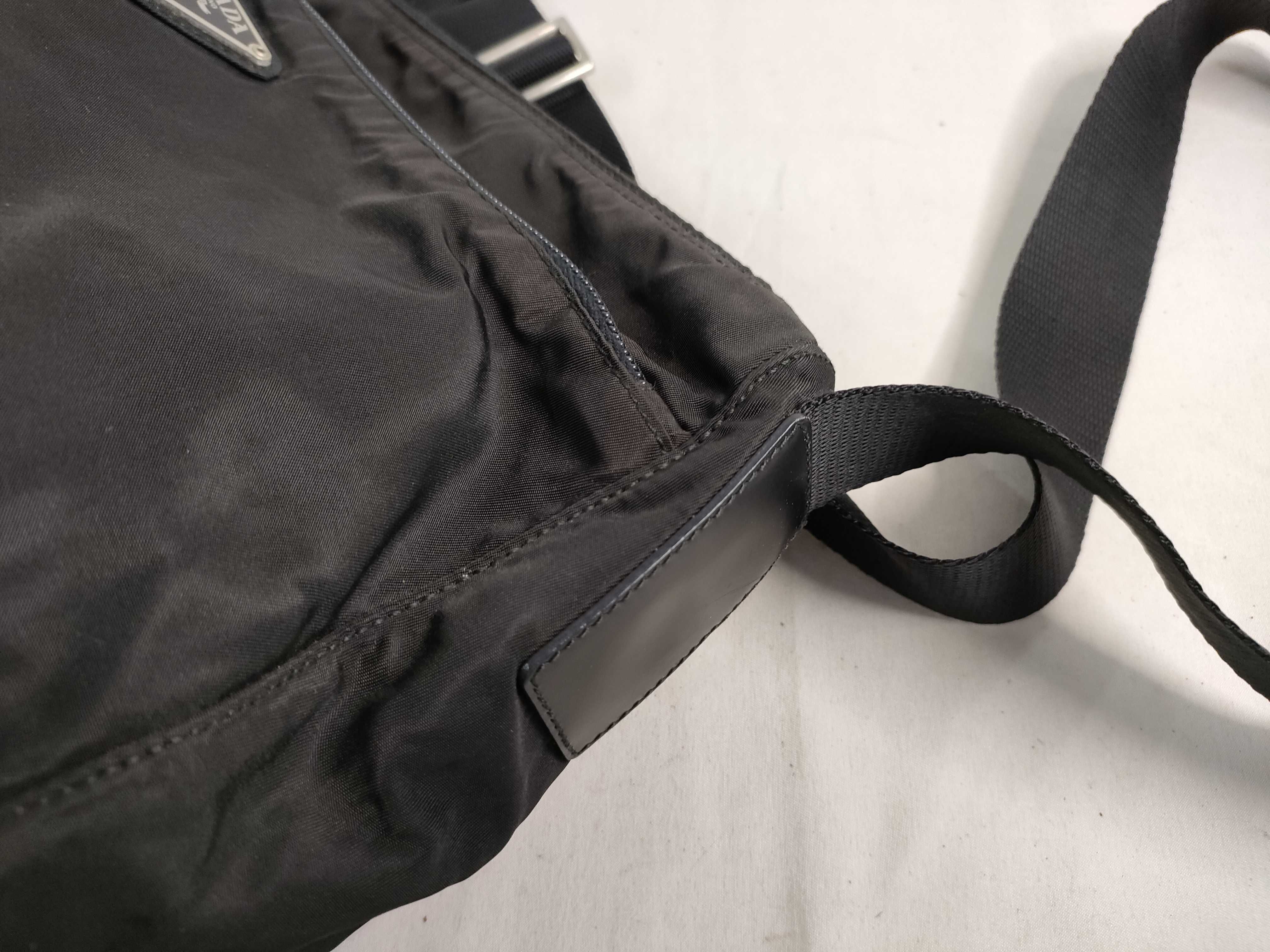 Nylon Shoulder Bag with Triangle Logo — view 5