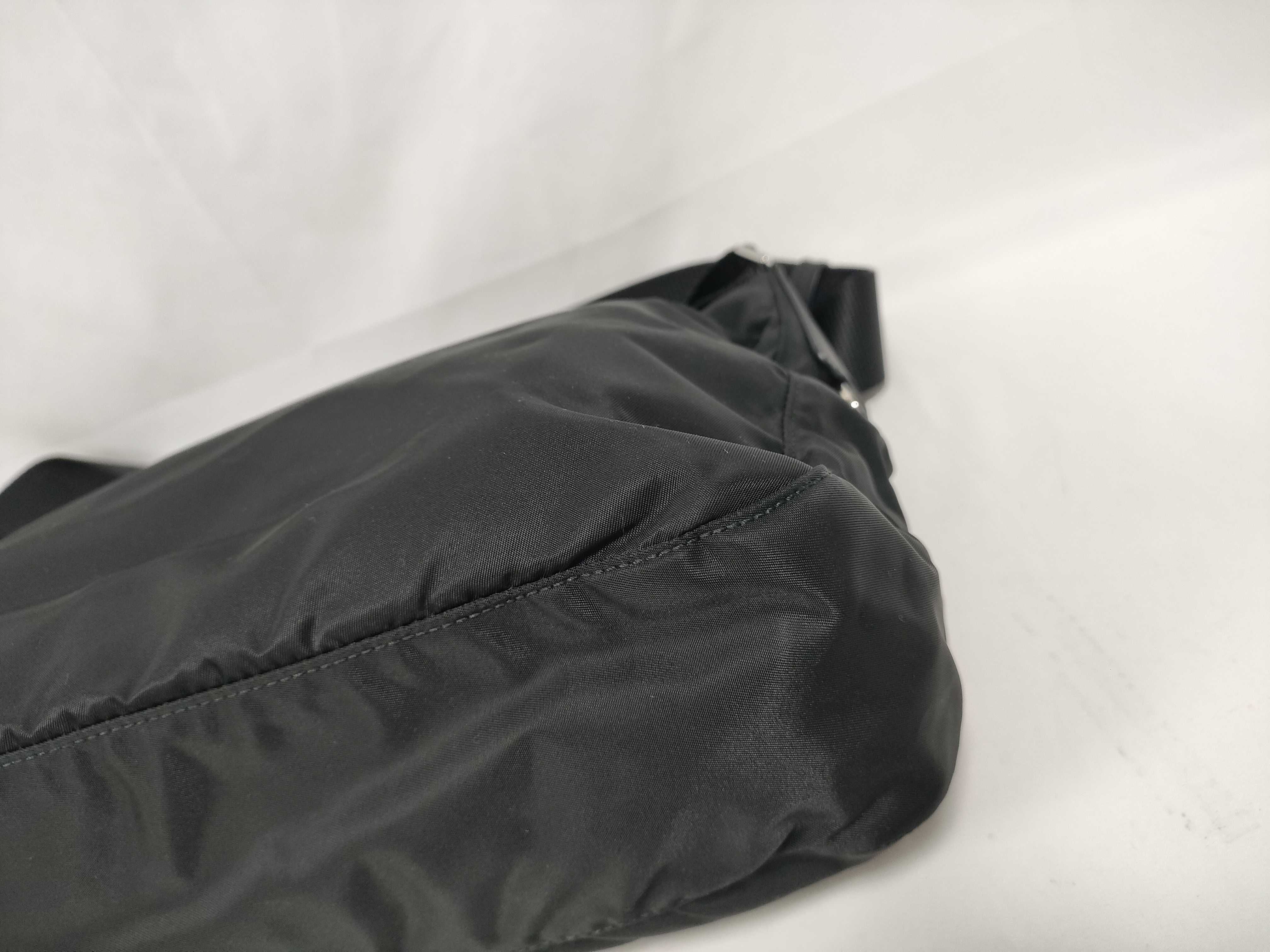 (Prada) Current Model 1bc421 Saffiano Nylon Shoulder Bag with Triangle Logo — view 4