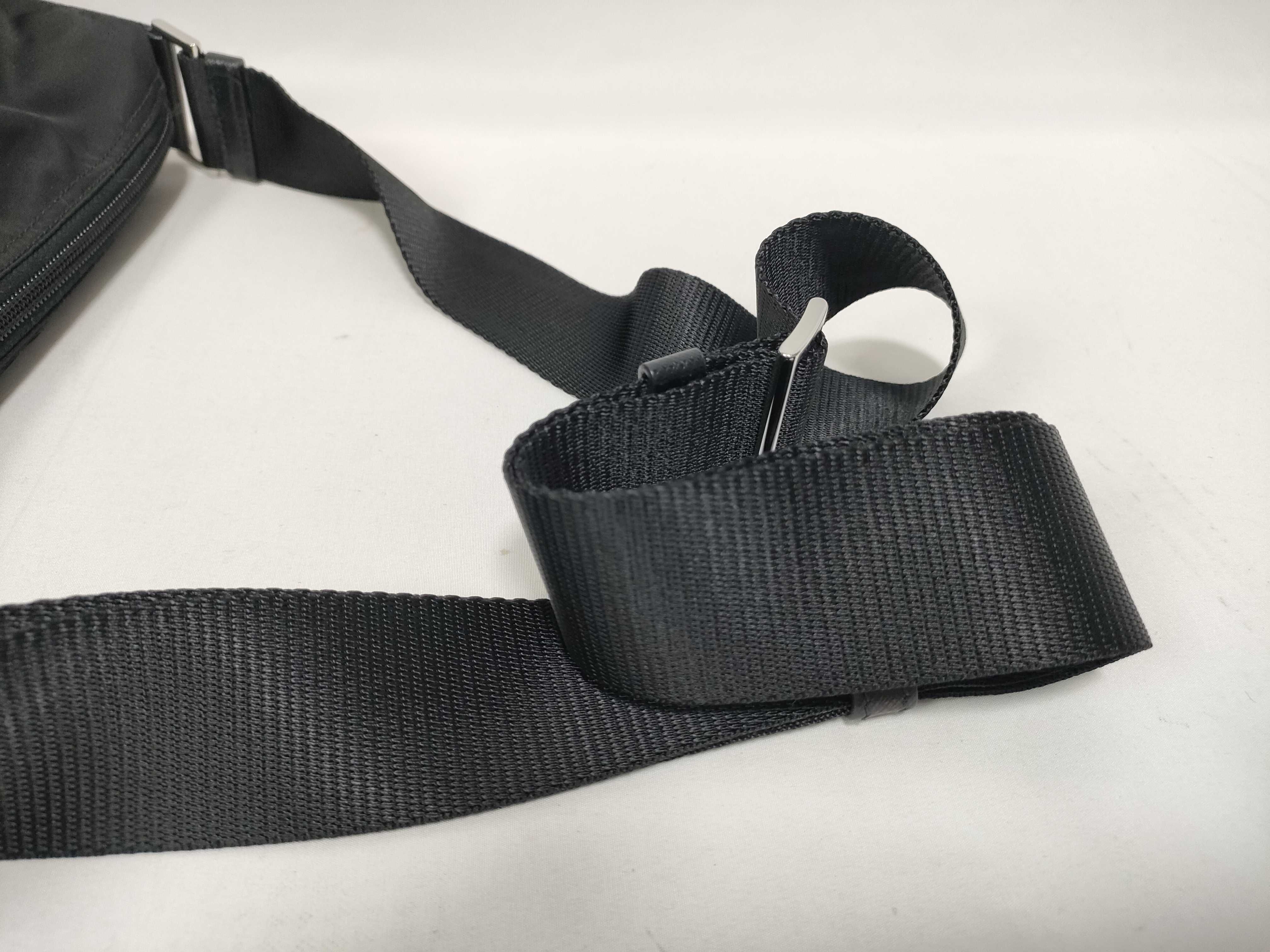 (Prada) Current Model 1bc421 Saffiano Nylon Shoulder Bag with Triangle Logo — view 8