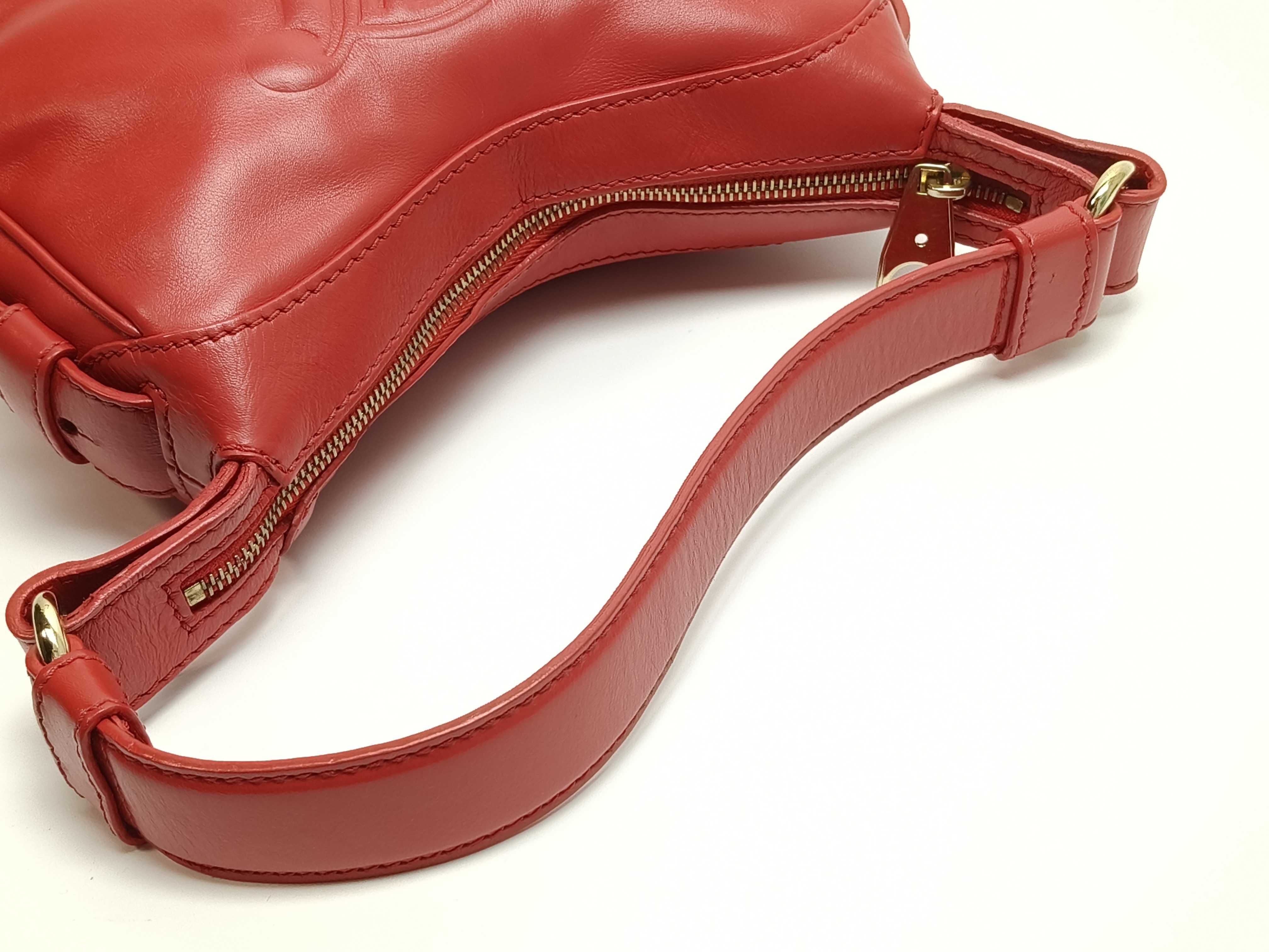 Triomphe One-Shoulder Bag, Red Shoulder Bag — view 3