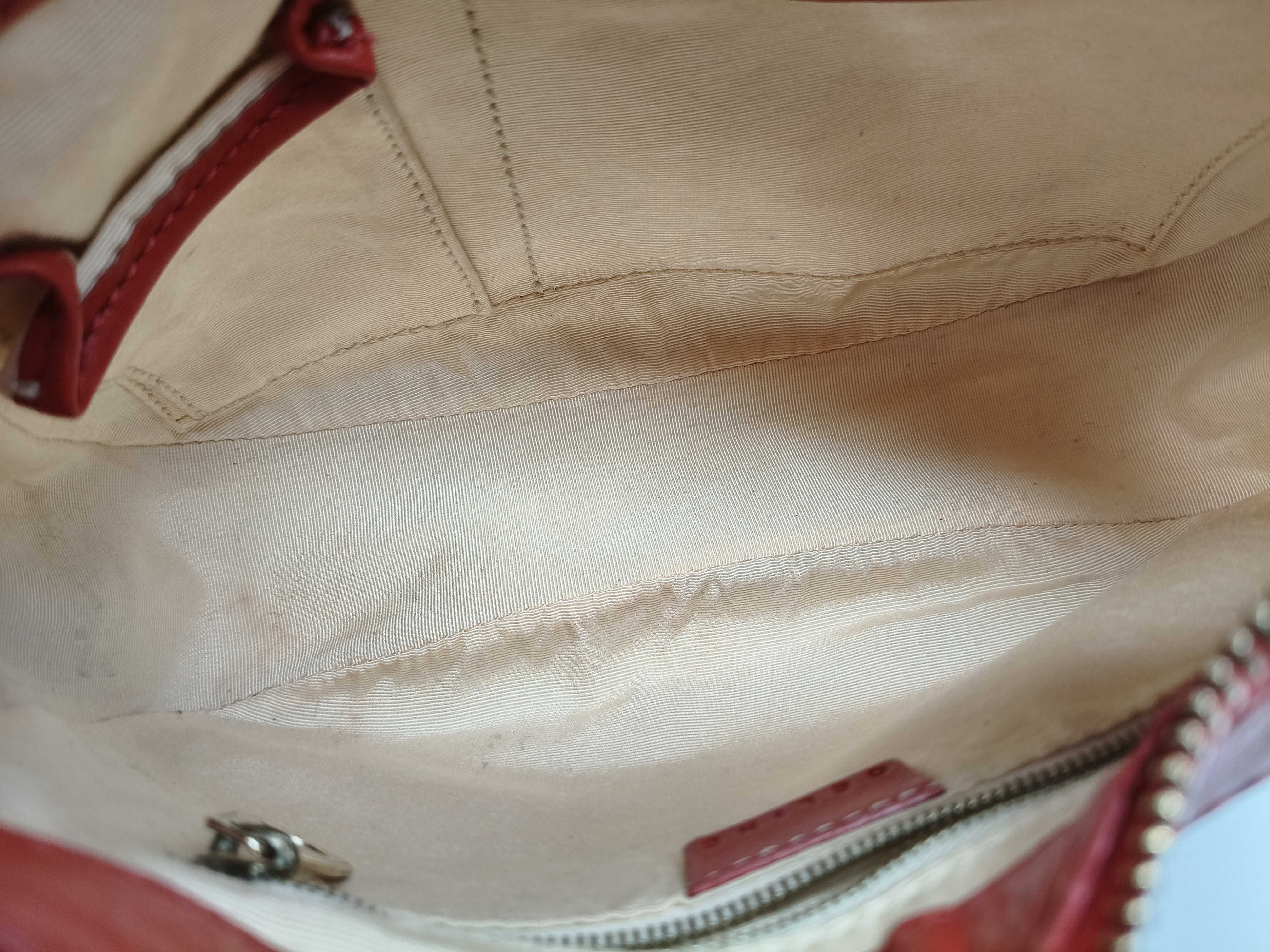 Triomphe One-Shoulder Bag, Red Shoulder Bag — view 10