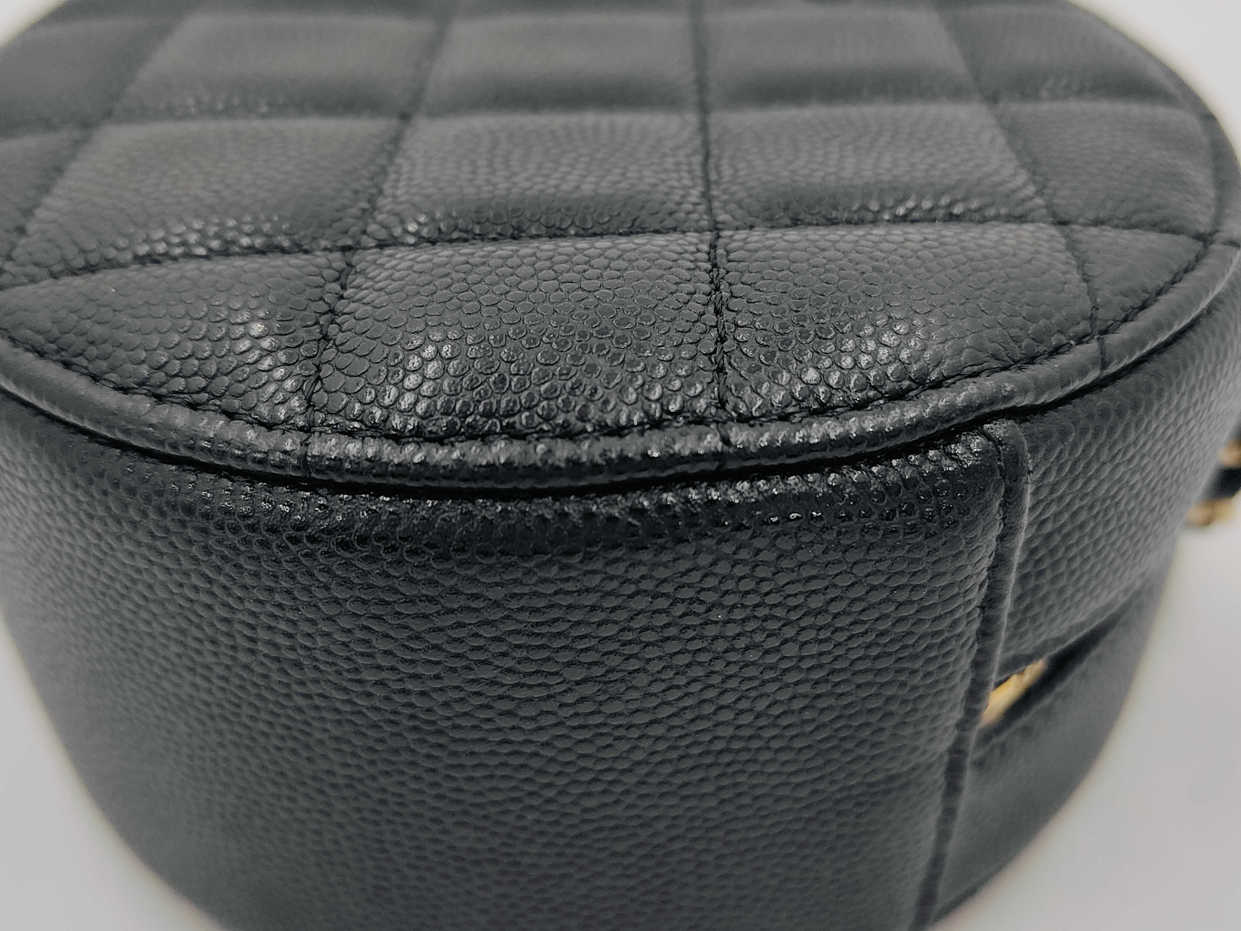 Coco Mark Caviar Skin Round Shoulder Bag — view 7