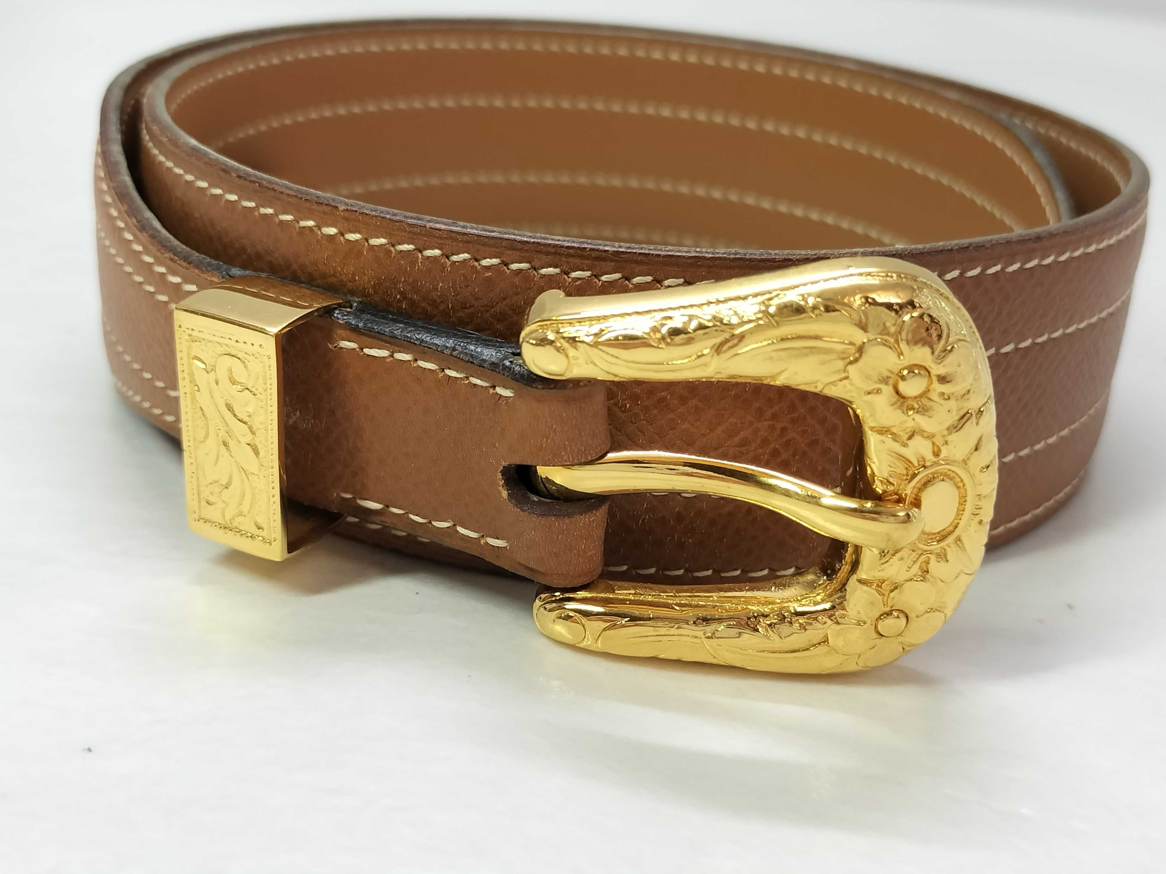 Other lines Accessories Hermes Leather Gold Hardware Belt — view 2