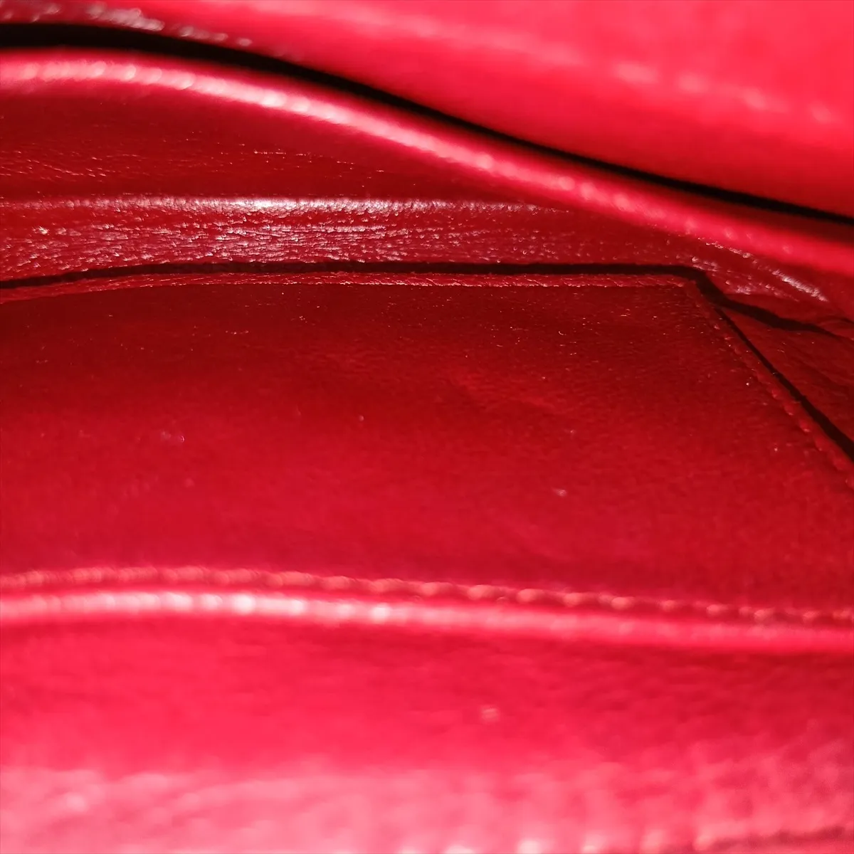 Mini Matelassé Caviar Skin Single Flap Single Chain Bag, Red, Silver Hardware, 17161311, Serial Number 17 — view 11
