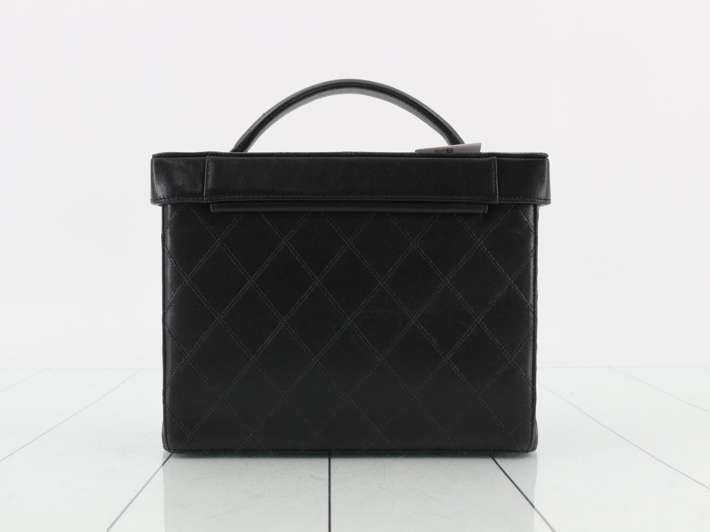 Matelassé Vanity Case, Black, Series 3 — view 2