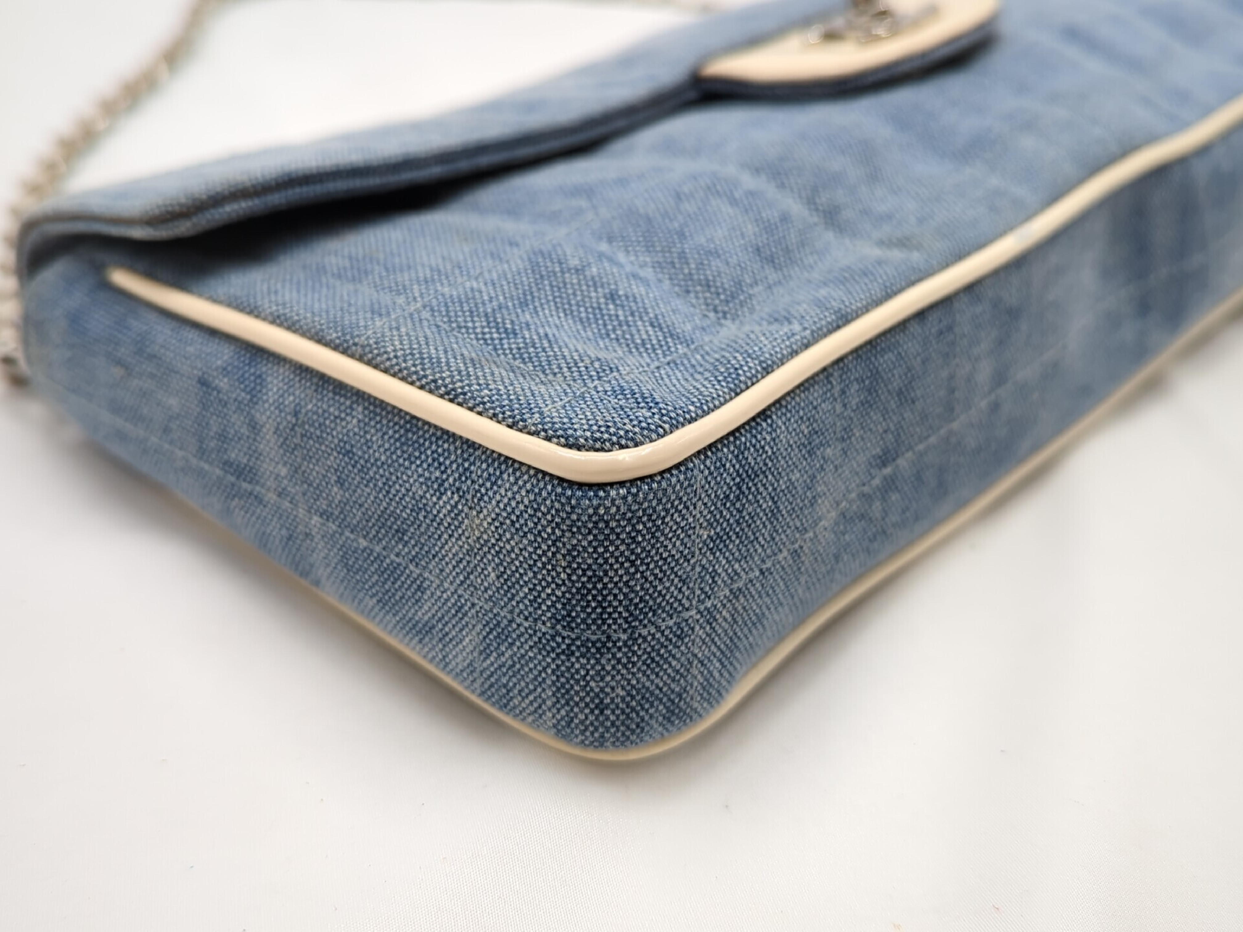 Denim Chocolate Bar Chain Shoulder Bag (No. 7) — view 4