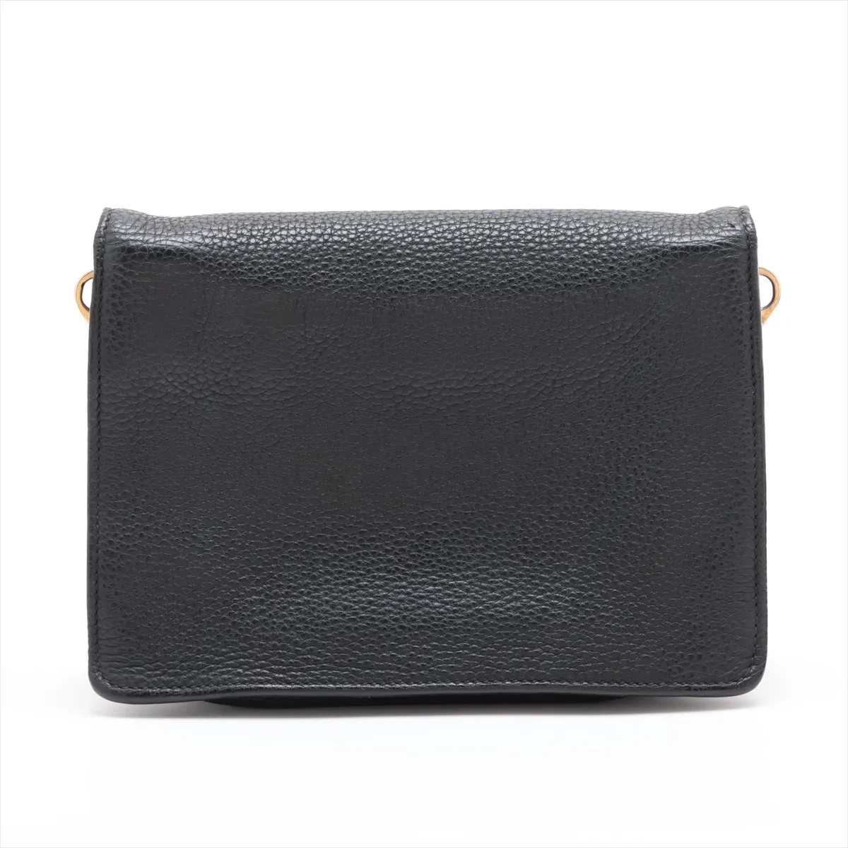 Leather Shoulder Bag, Black — view 2