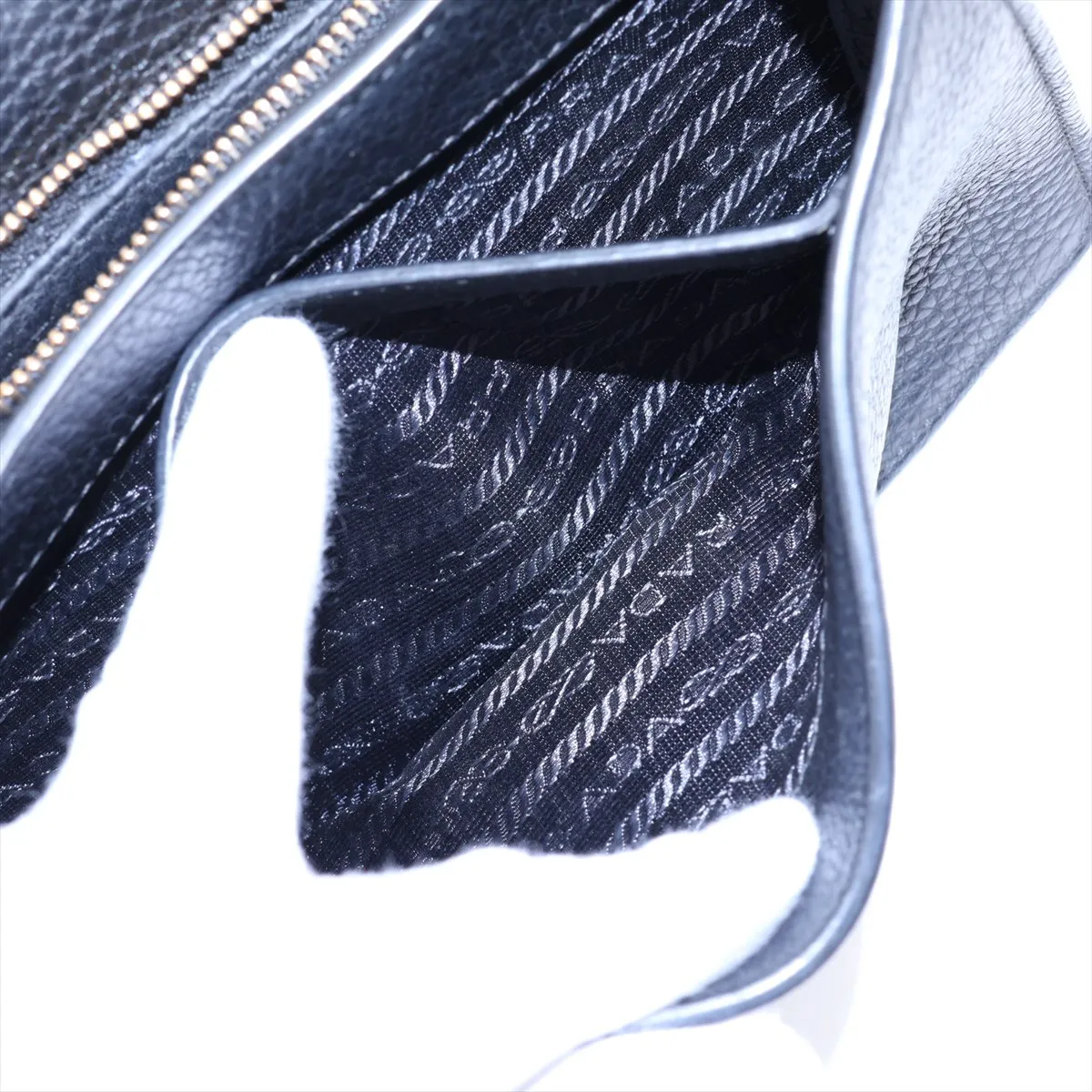 Leather Shoulder Bag, Black — view 9