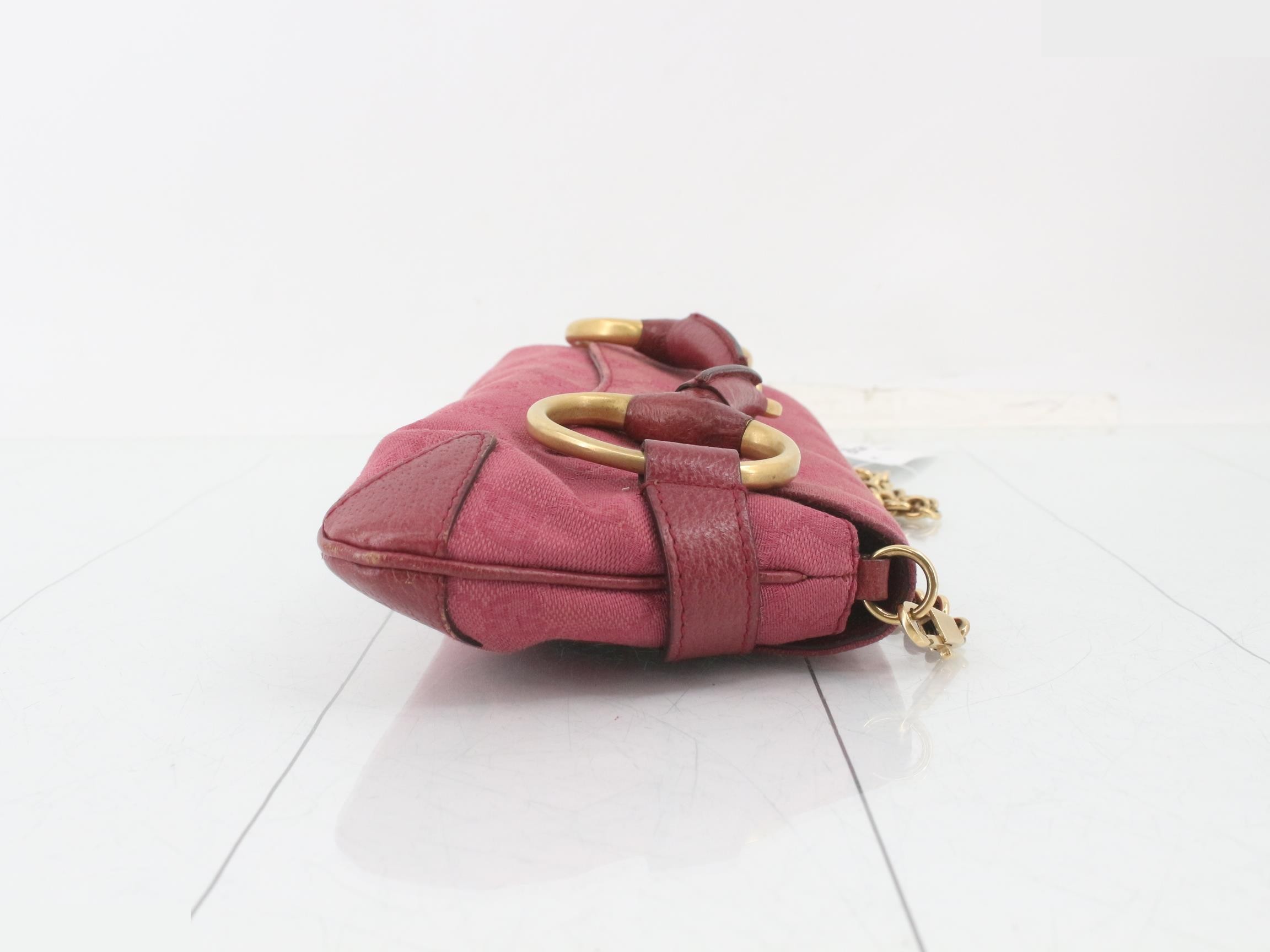 GG Canvas (Bag) - Chain Handbag - Pink - Horsebit - Pink — view 3