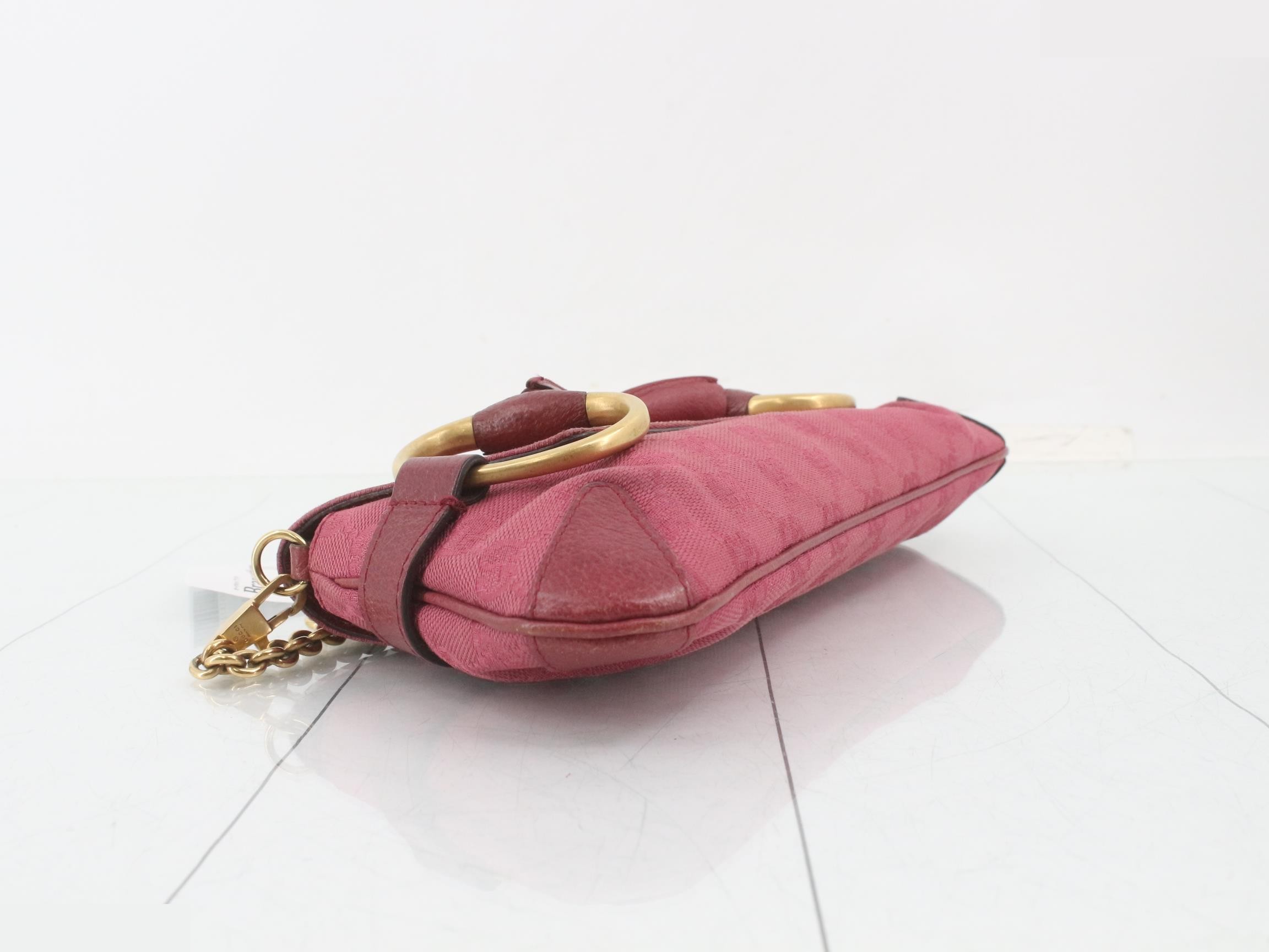 GG Canvas (Bag) - Chain Handbag - Pink - Horsebit - Pink — view 5