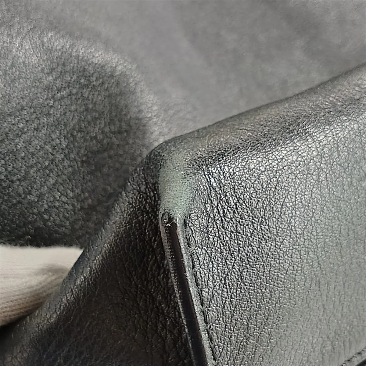 Flamenco Knot Leather Shoulder Bag, Black — view 10