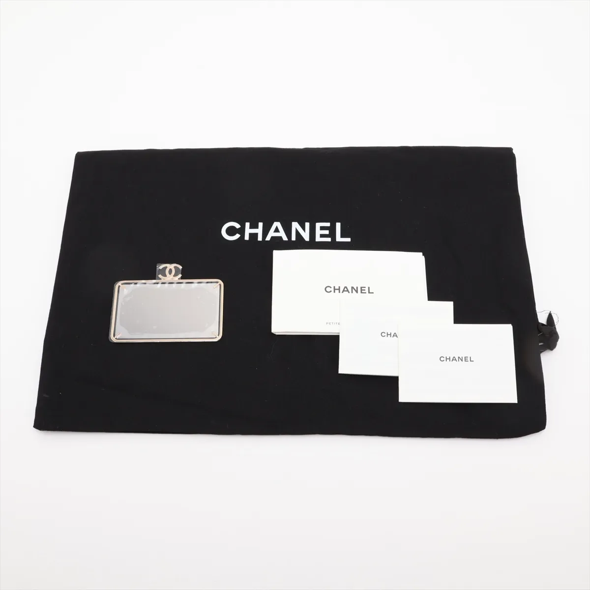 Matelassé Lambskin Vanity Bag, Black with Gold Hardware, 32085091 (Serial Number 32-series), with Mirror. — view 12