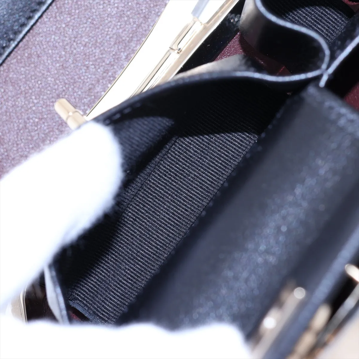 Matelassé Lambskin Vanity Bag, Black with Gold Hardware, 32085091 (Serial Number 32-series), with Mirror. — view 9