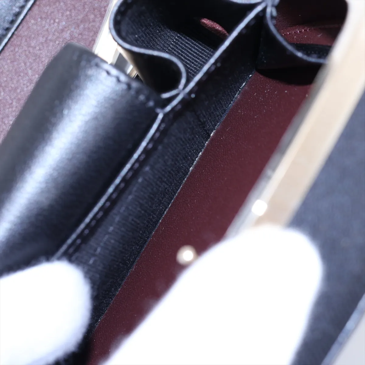 Matelassé Lambskin Vanity Bag, Black with Gold Hardware, 32085091 (Serial Number 32-series), with Mirror. — view 10