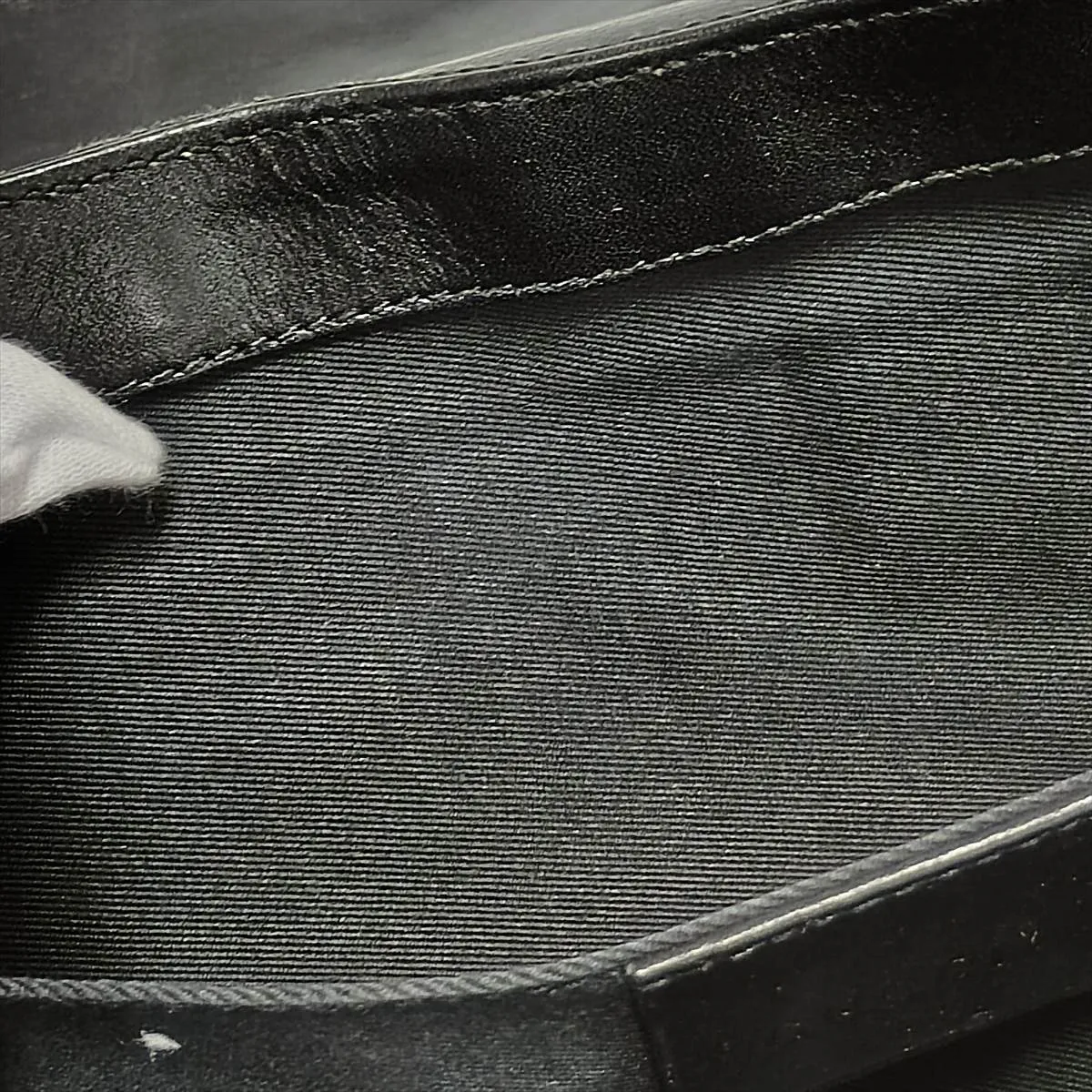 GG Canvas Horsebit 119188 Canvas x Leather Chain Shoulder Bag, Black — view 13