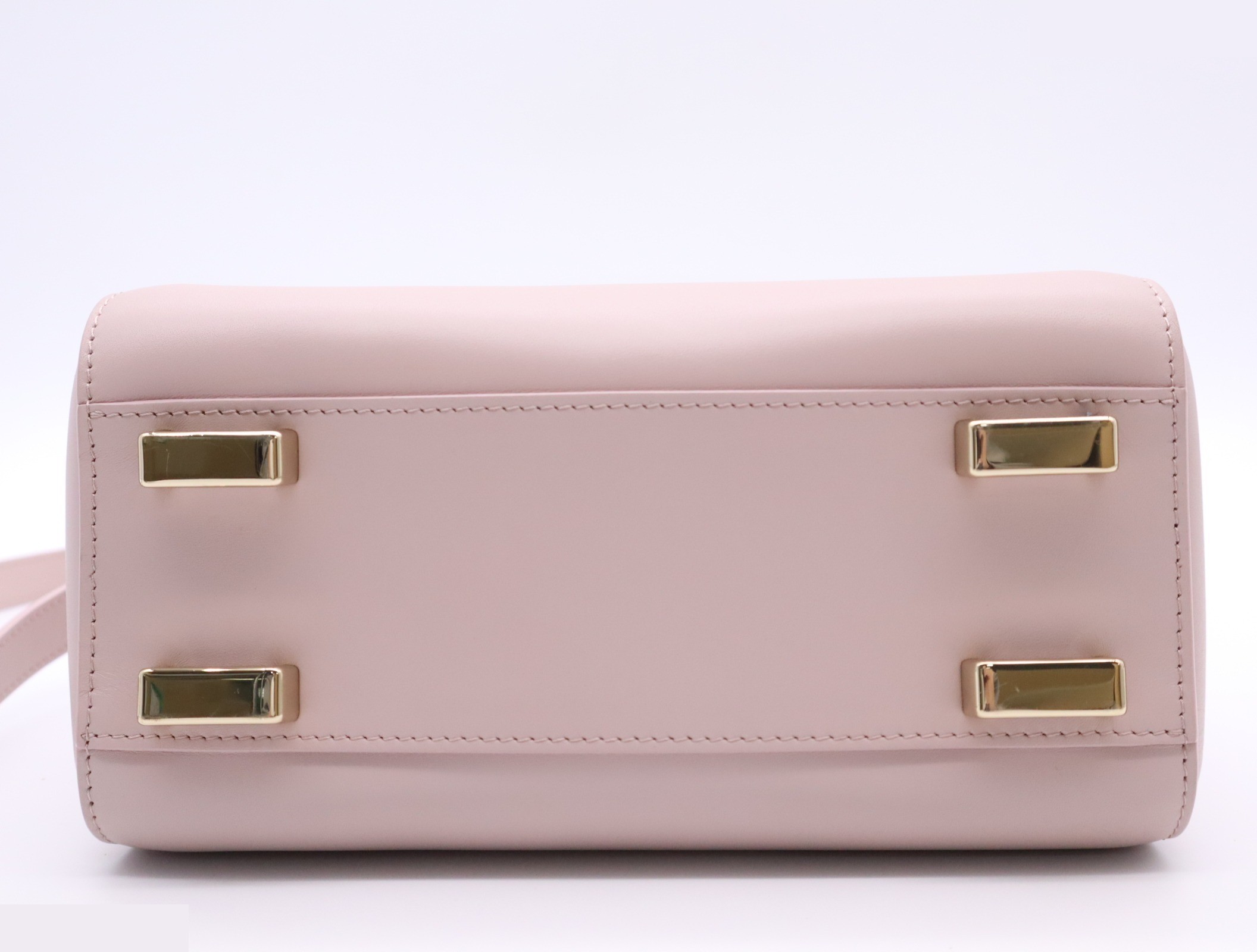 Leather Nacha Small Shoulder Bag, Pink — view 4