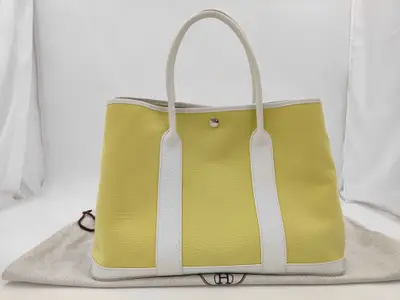 Garden Party PM Tote Bag, Canvas, Yellow Tote Bag