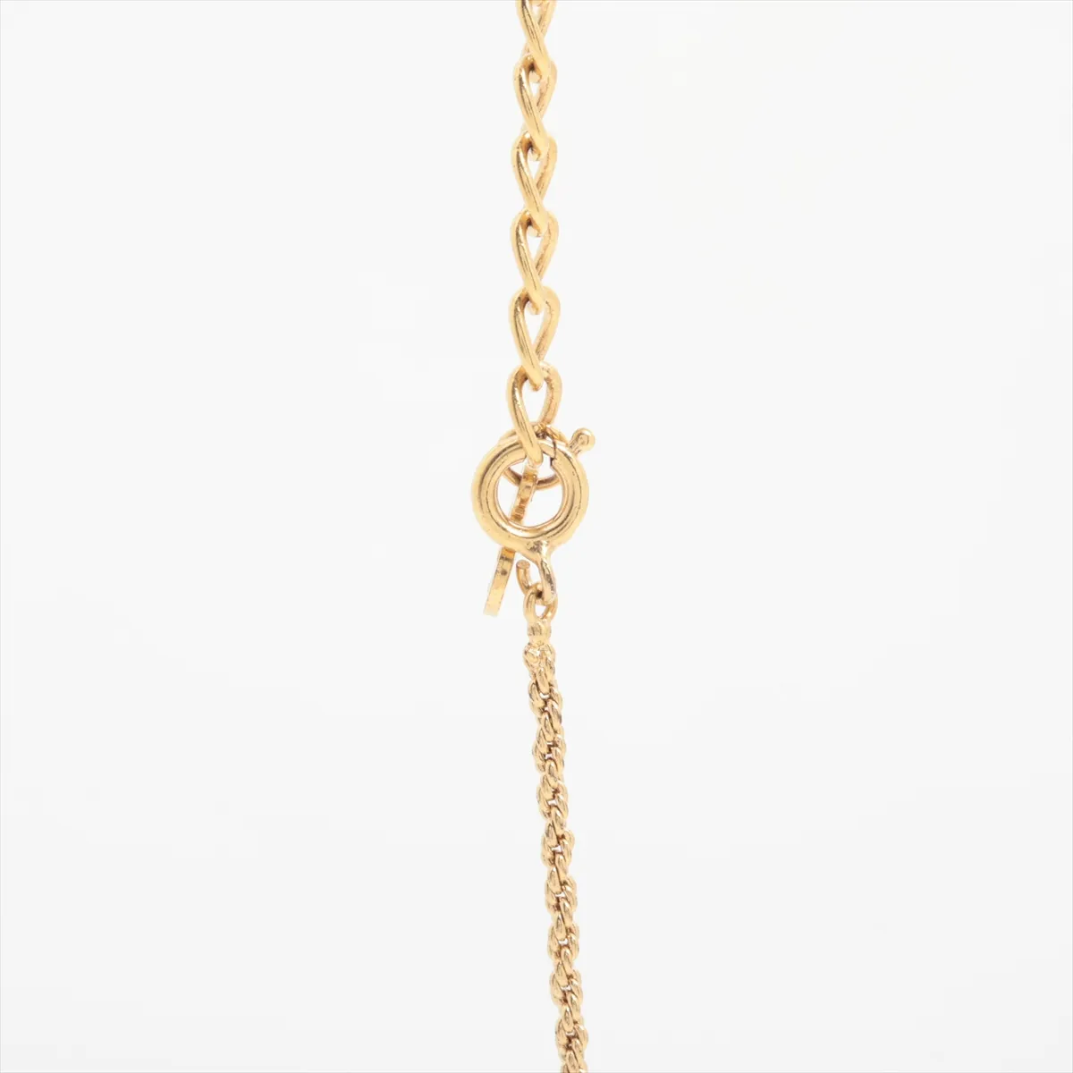 CD logo necklace, GP gold, dents, — view 3