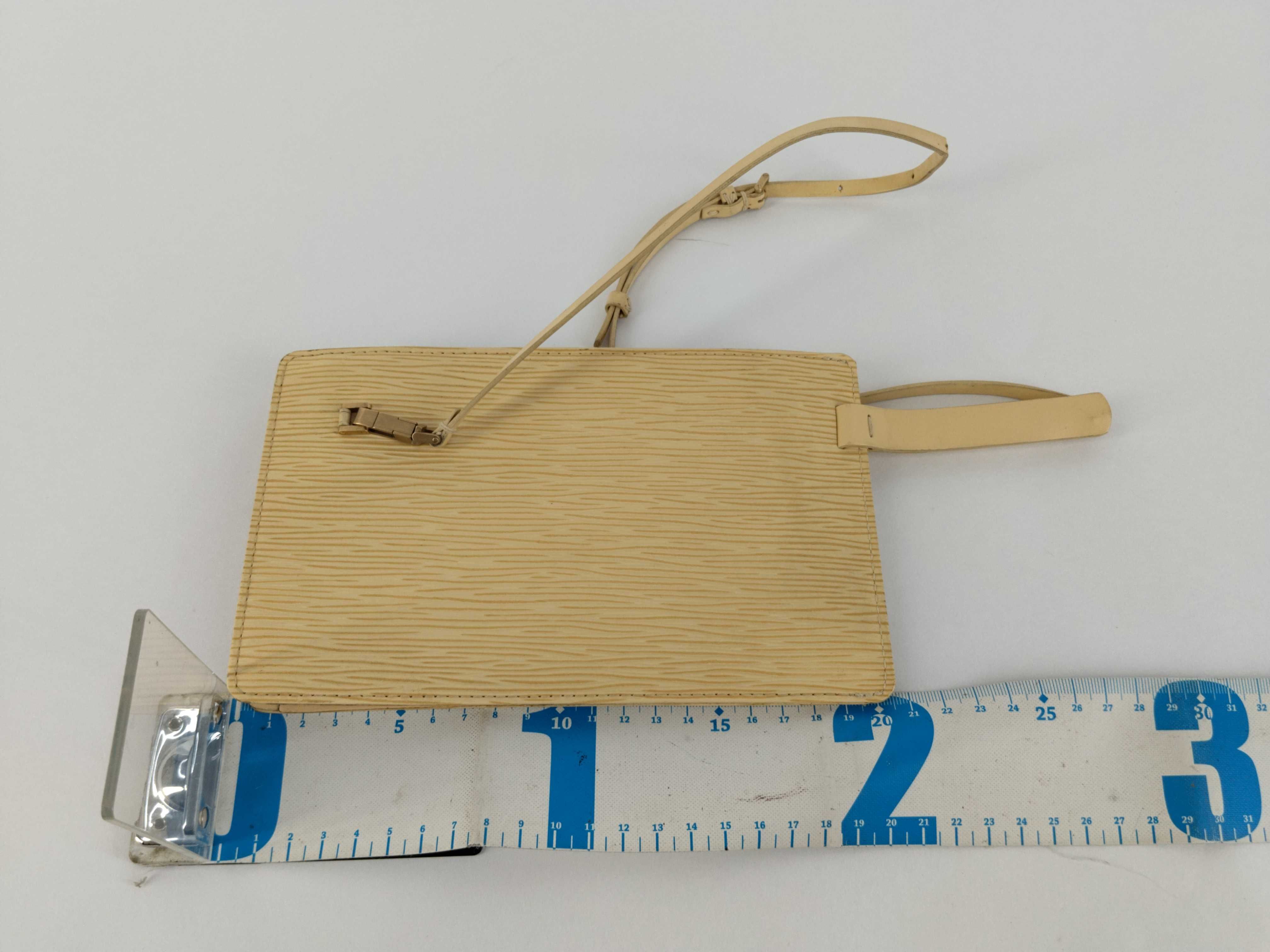 Epi Leather Waist Pouch, Yellow Shoulder Bag — view 2