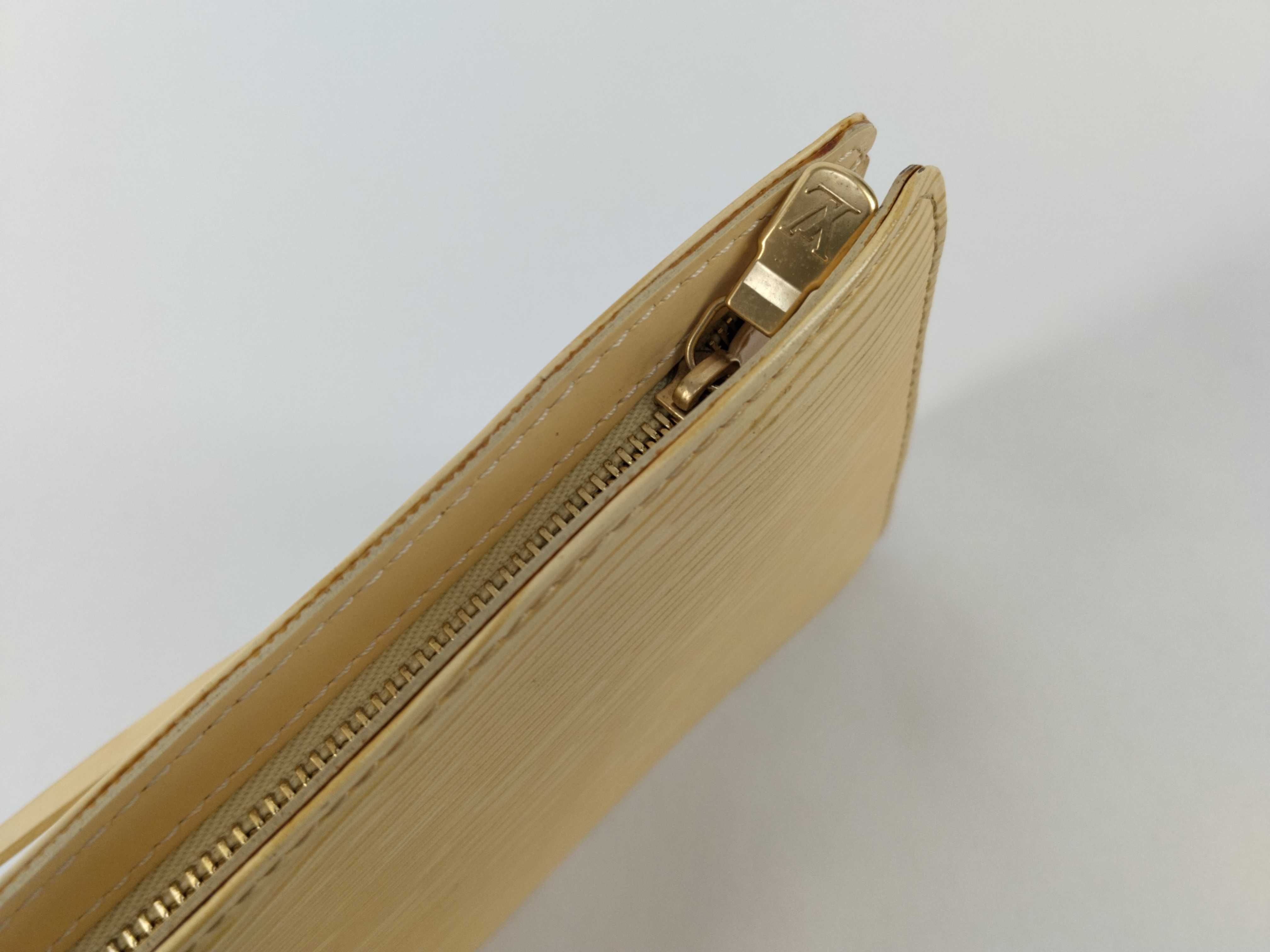 Epi Leather Waist Pouch, Yellow Shoulder Bag — view 11