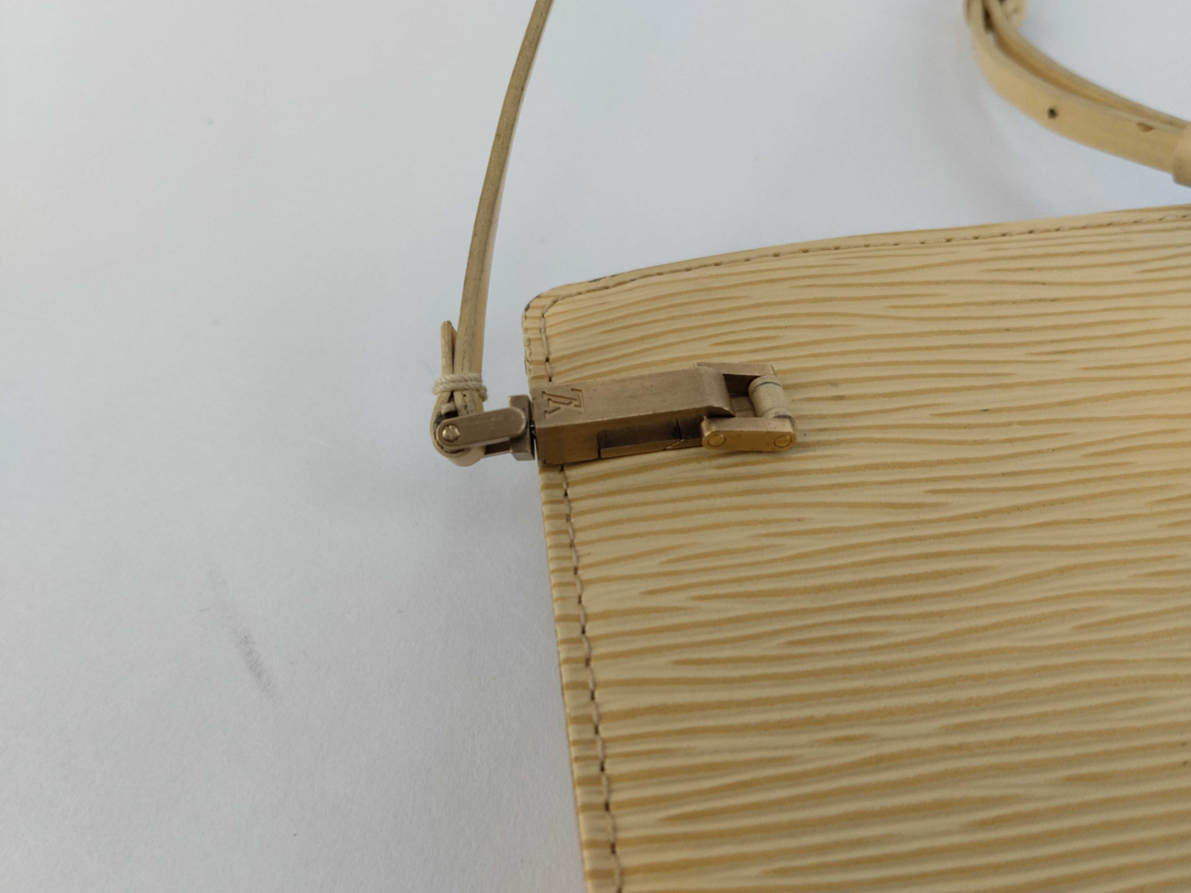 Epi Leather Waist Pouch, Yellow Shoulder Bag — view 5