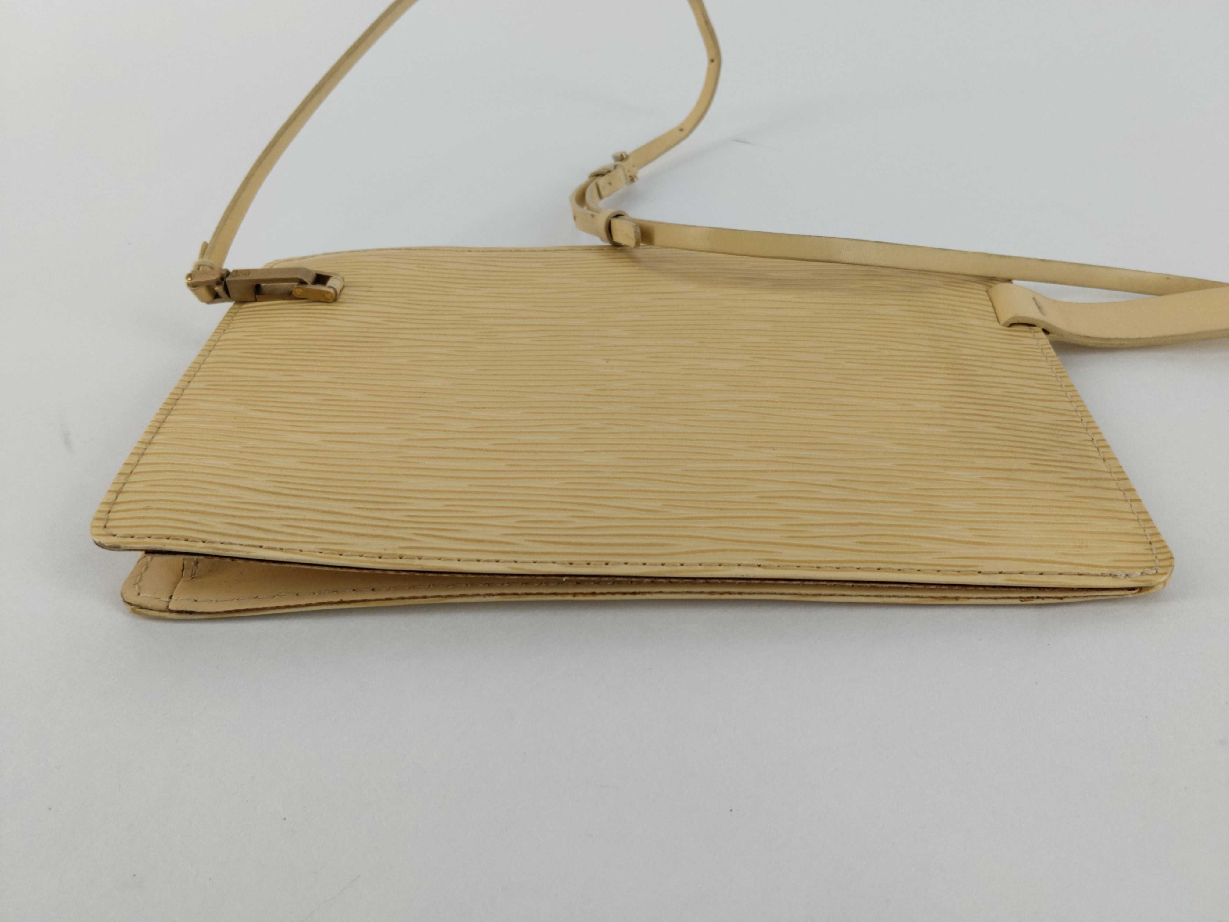 Epi Leather Waist Pouch, Yellow Shoulder Bag — view 7