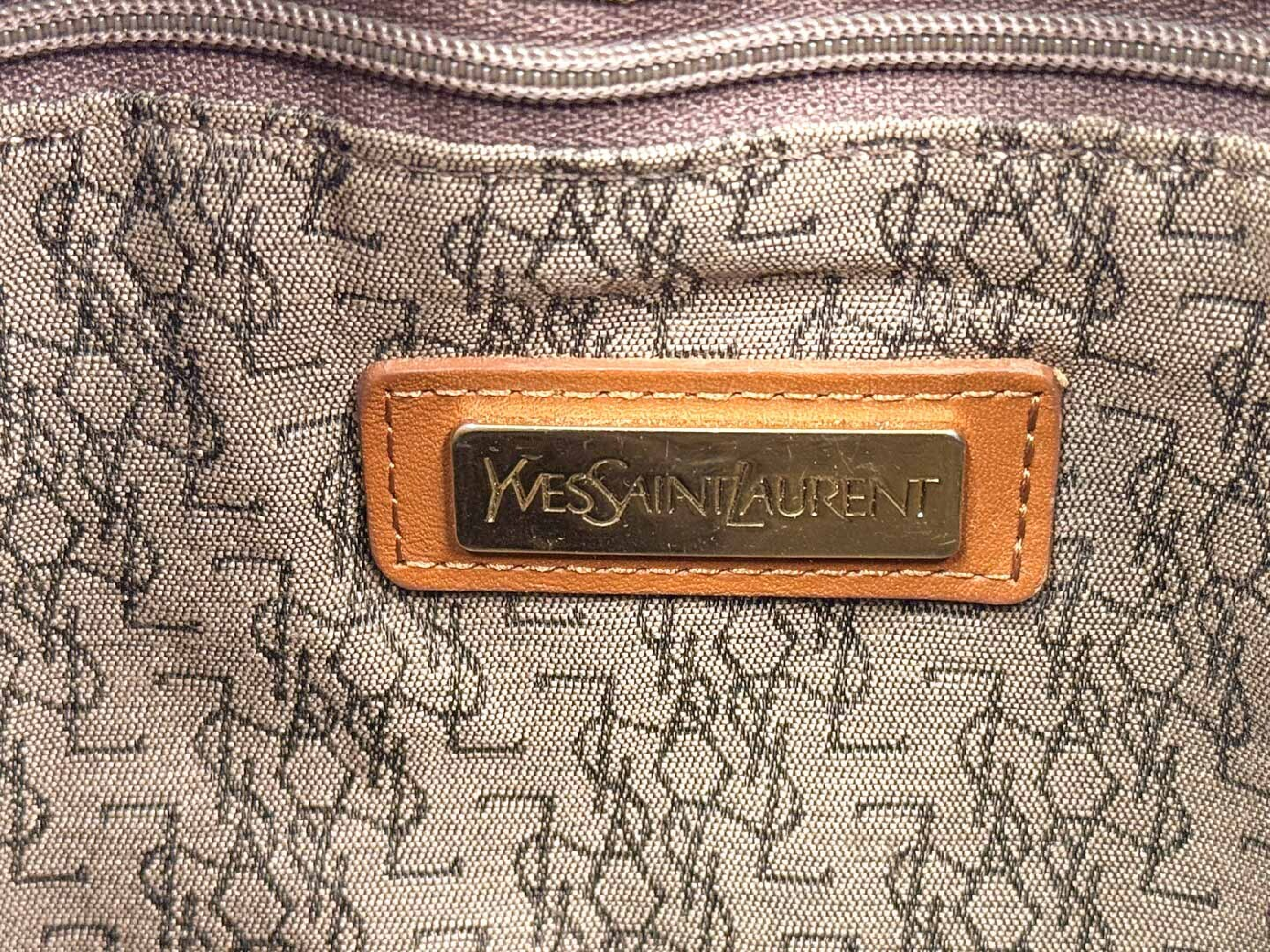 drawstring shoulder bag, perforated leather, gold hardware. — view 9