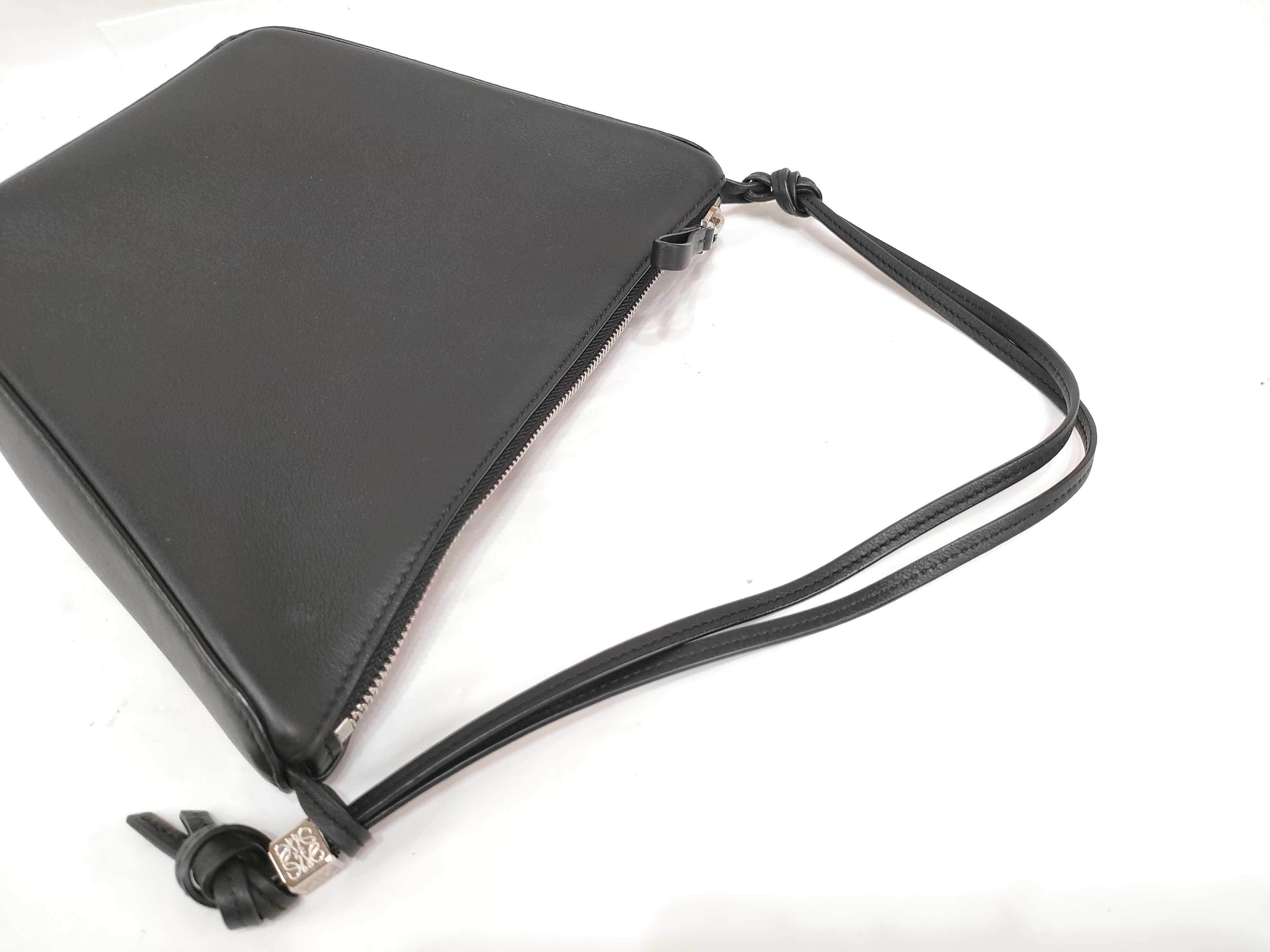 Hammock Mini Hobo Leather 2-Way Shoulder Bag, Black — view 3