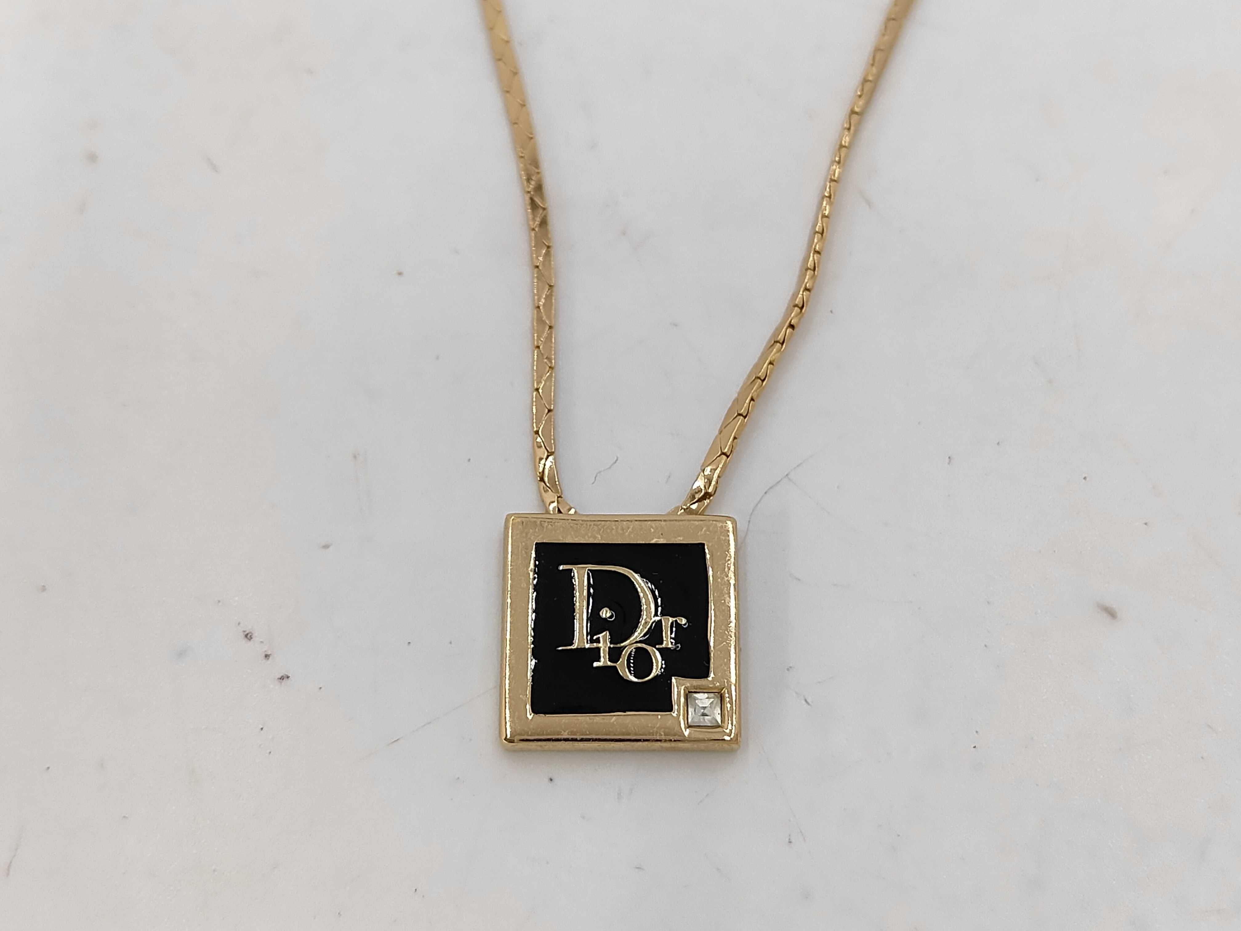 necklace, Christian Dior logo design necklace