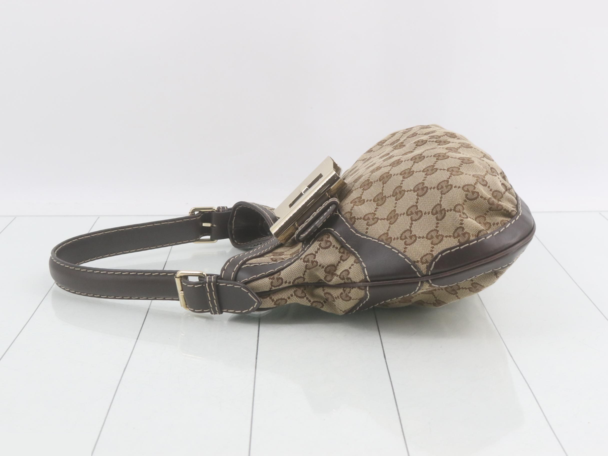 GG Canvas Shoulder Bag - Canvas/Leather — view 4