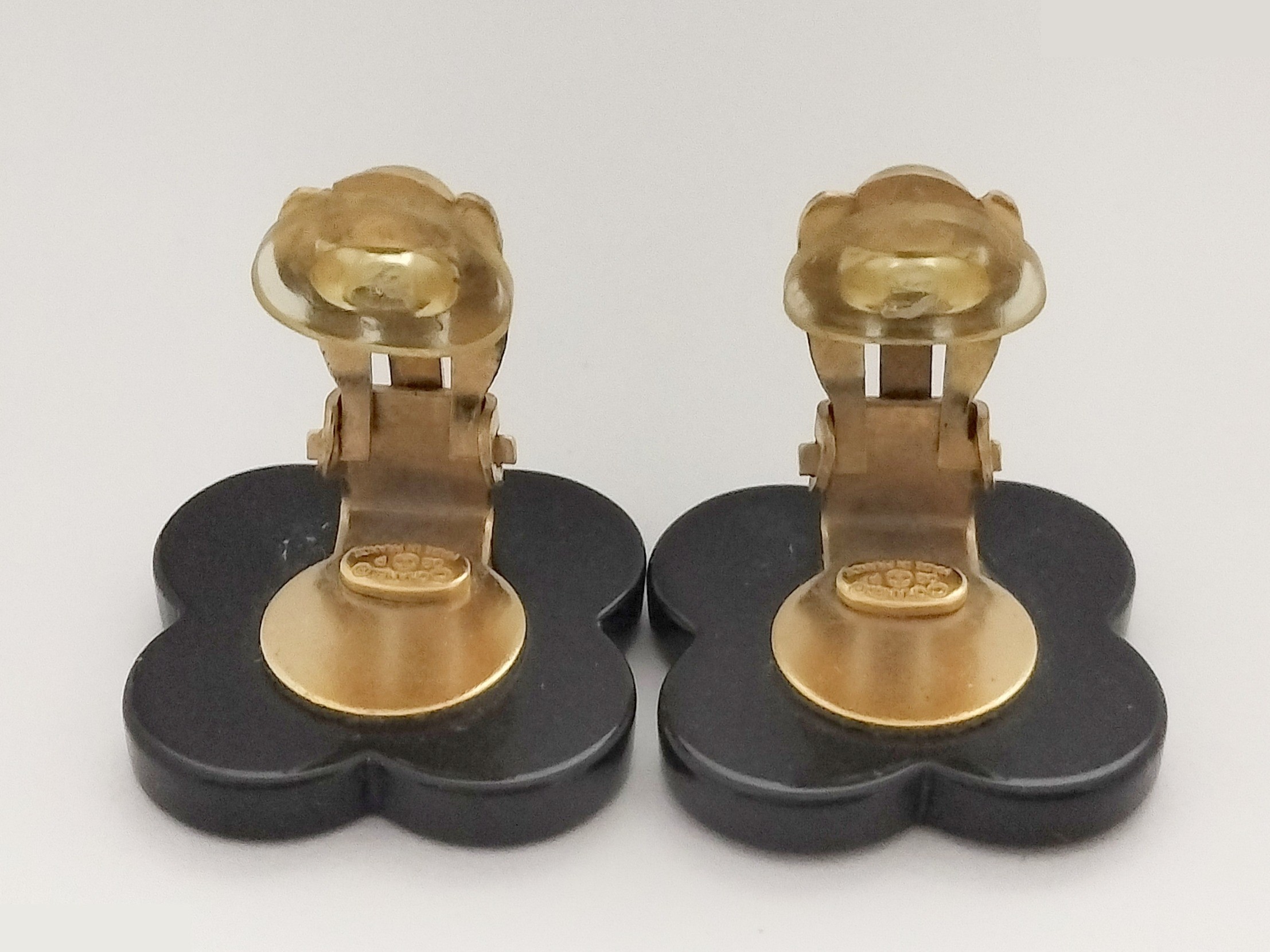 Coco Camellia Black Earrings — view 5