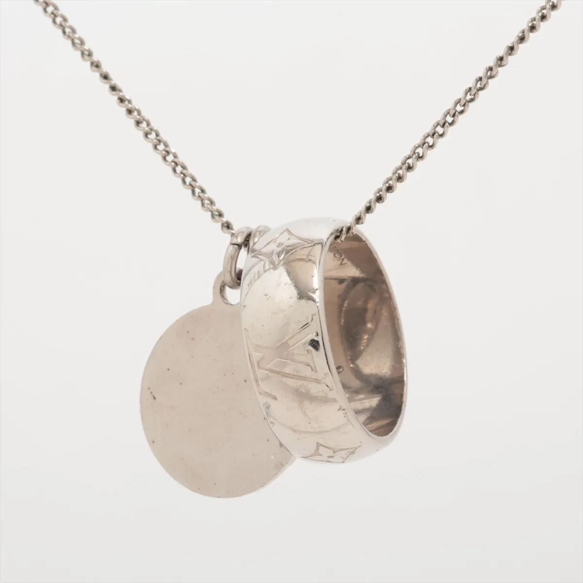 M62485 Monogram Ring DI1212 Necklace GP Silver - — view 2