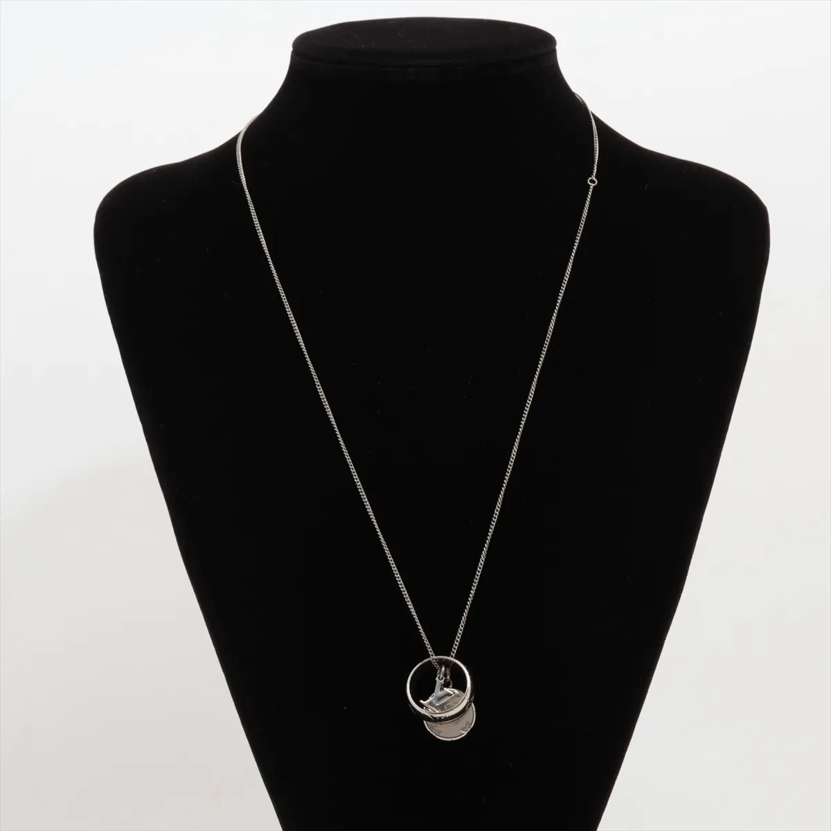 M62485 Monogram Ring DI1212 Necklace GP Silver - — view 5
