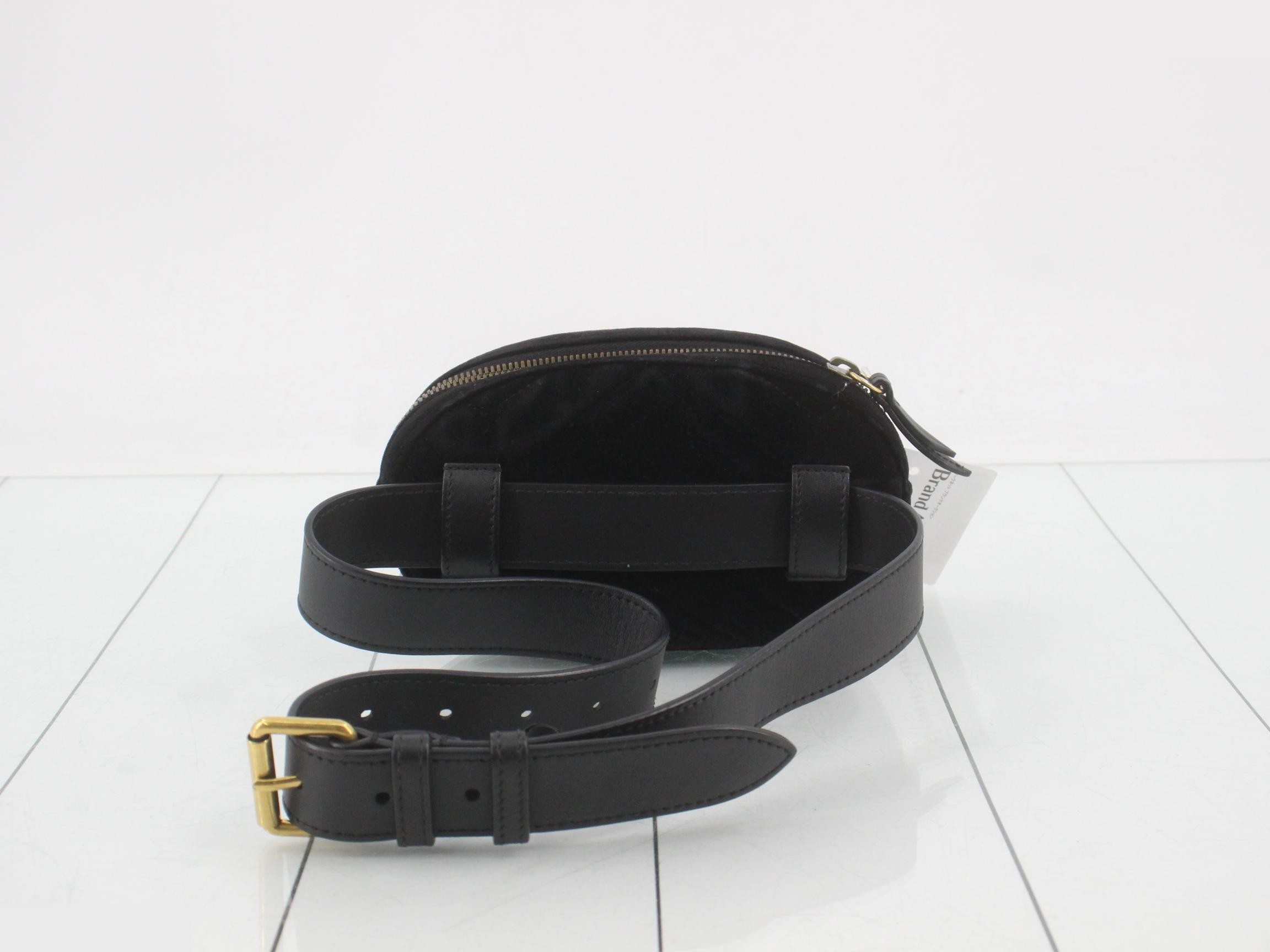 Marmont Velour Black Waist Belt Bag — view 2
