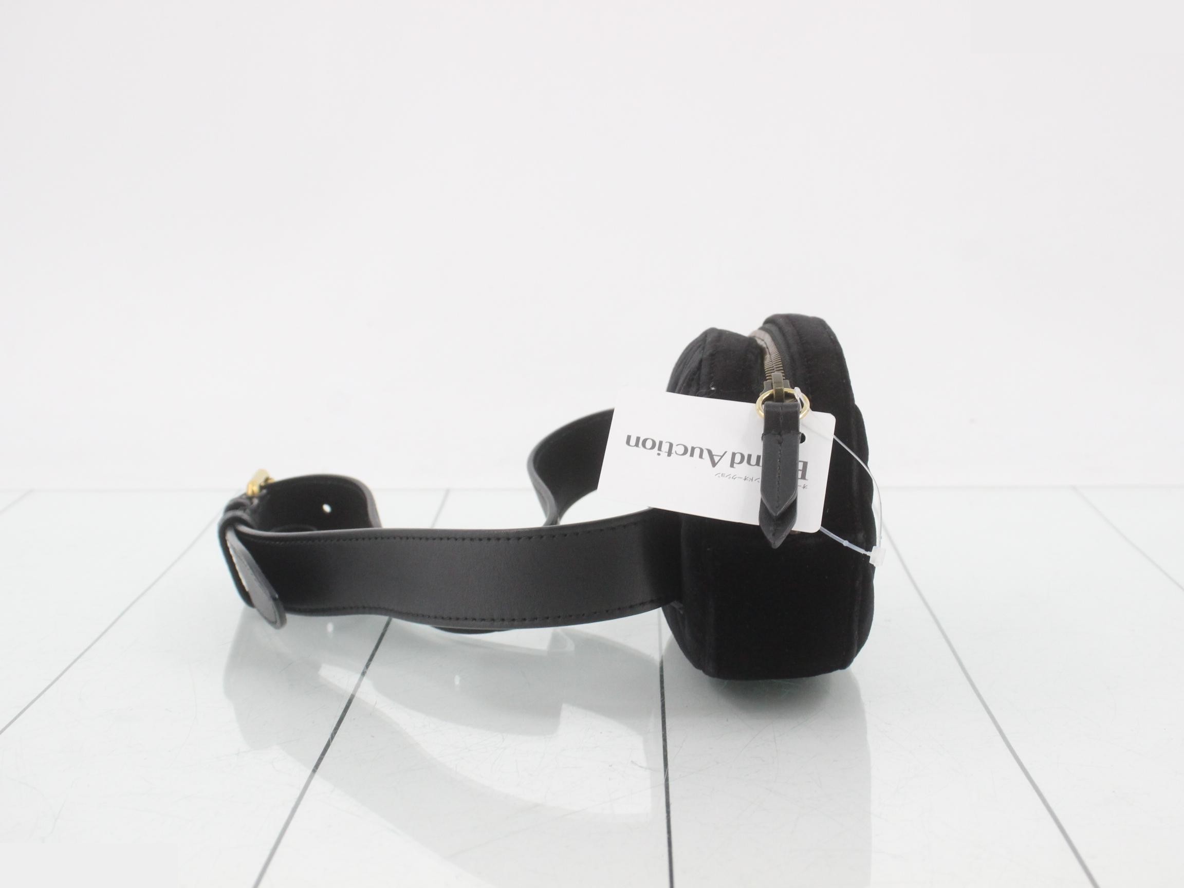 Marmont Velour Black Waist Belt Bag — view 4