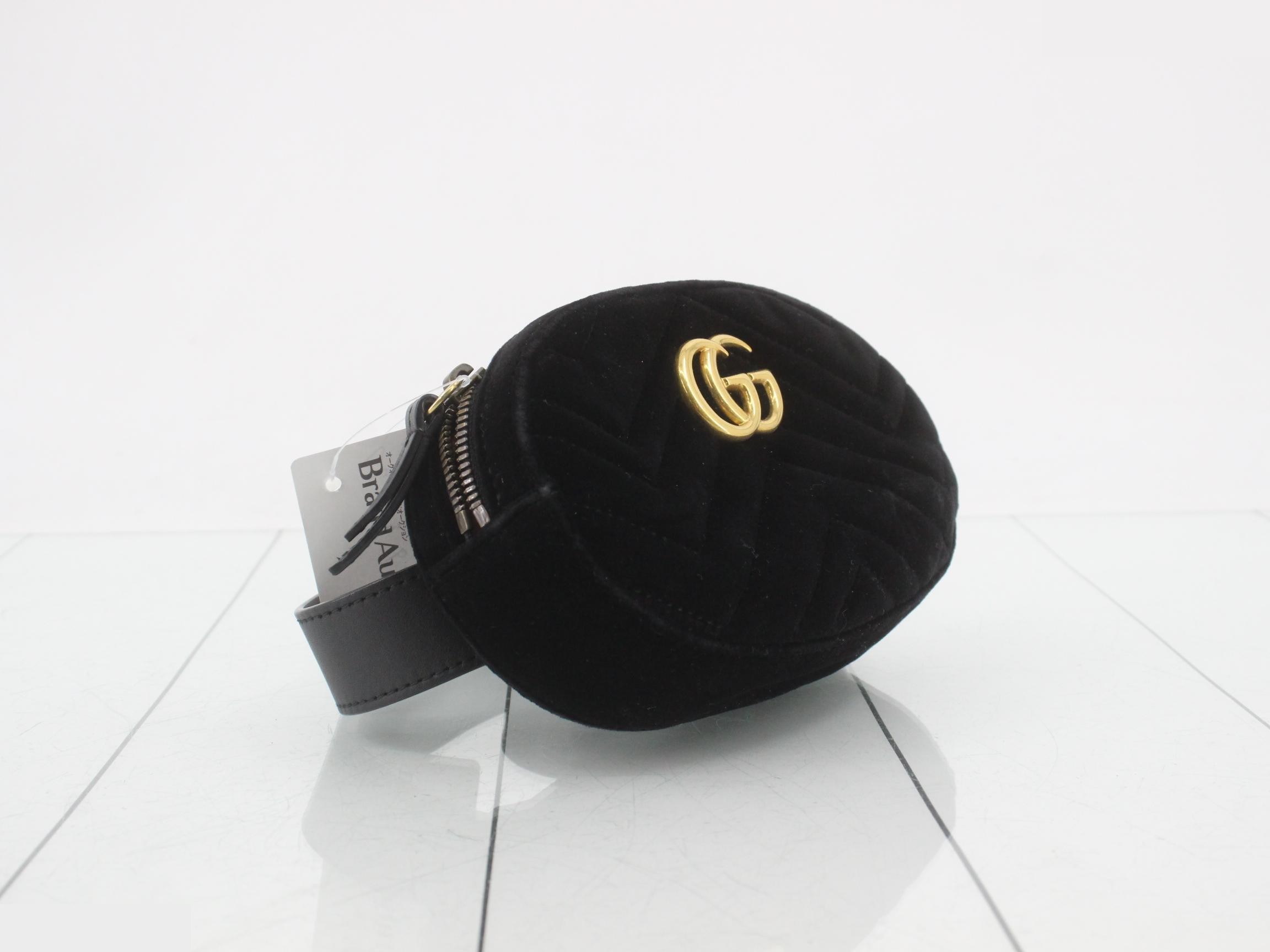 Marmont Velour Black Waist Belt Bag — view 5