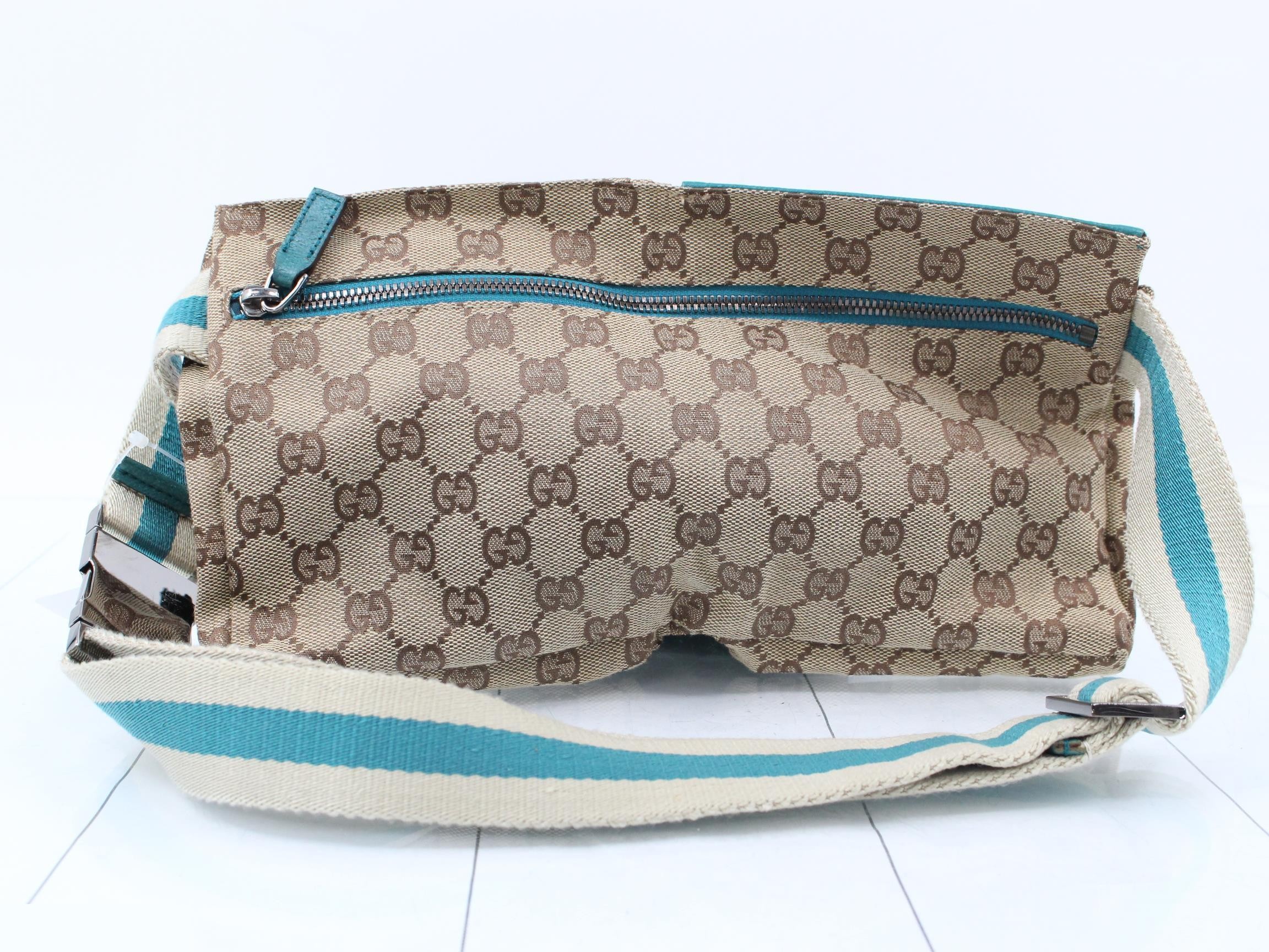 GG Canvas Waist Bag Sherry BRx Turquoise 30x16x3cm — view 2