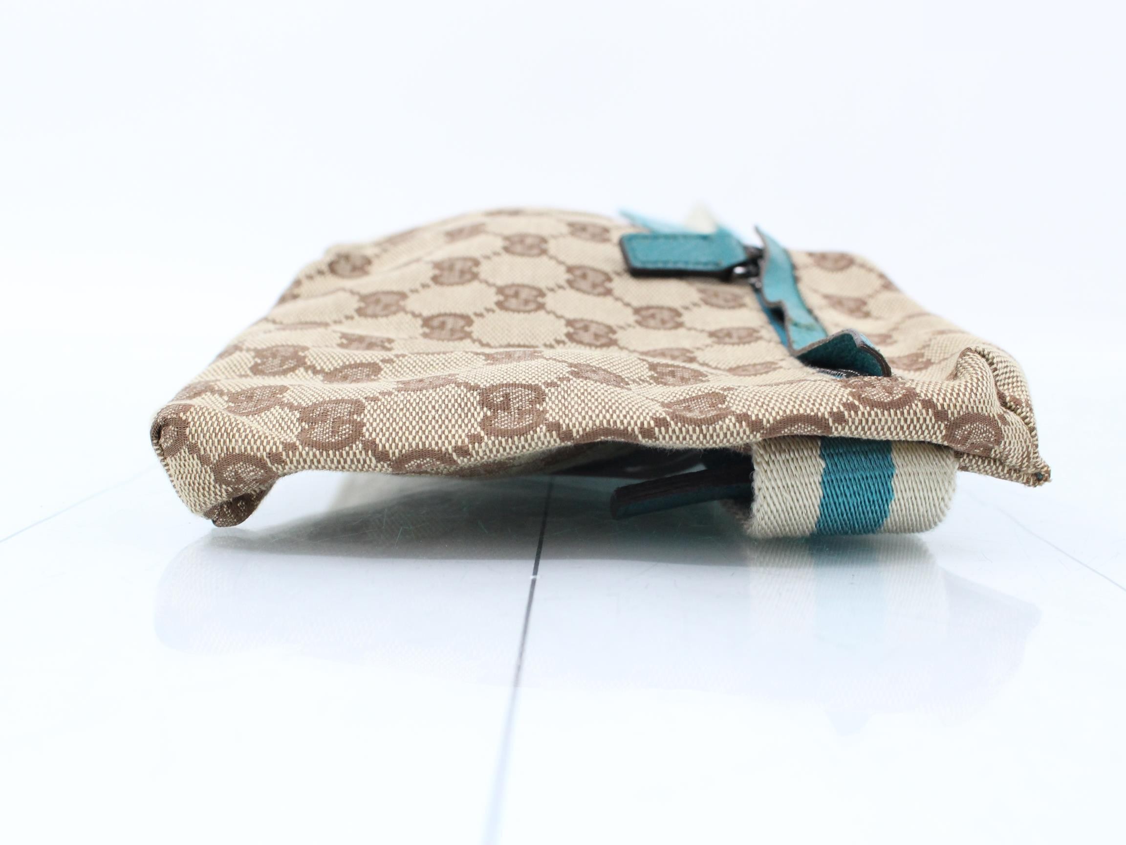 GG Canvas Waist Bag Sherry BRx Turquoise 30x16x3cm — view 3