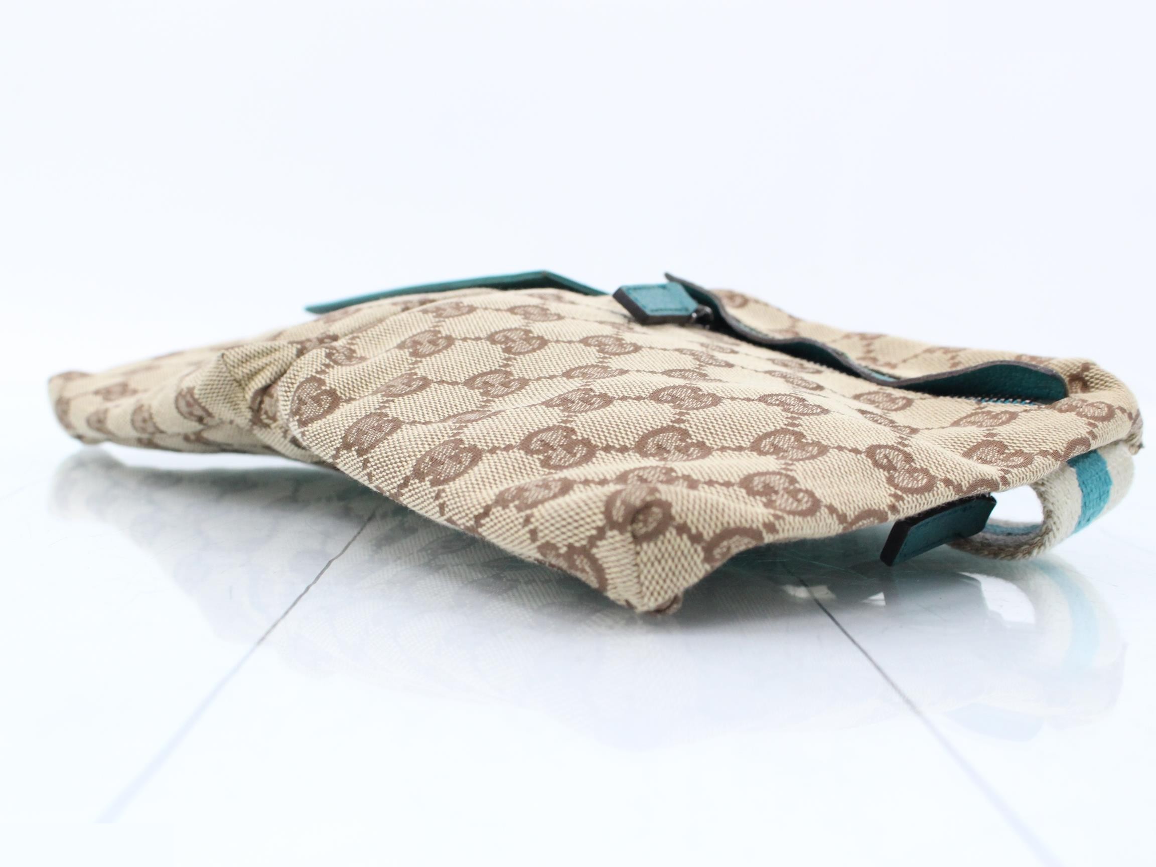 GG Canvas Waist Bag Sherry BRx Turquoise 30x16x3cm — view 6