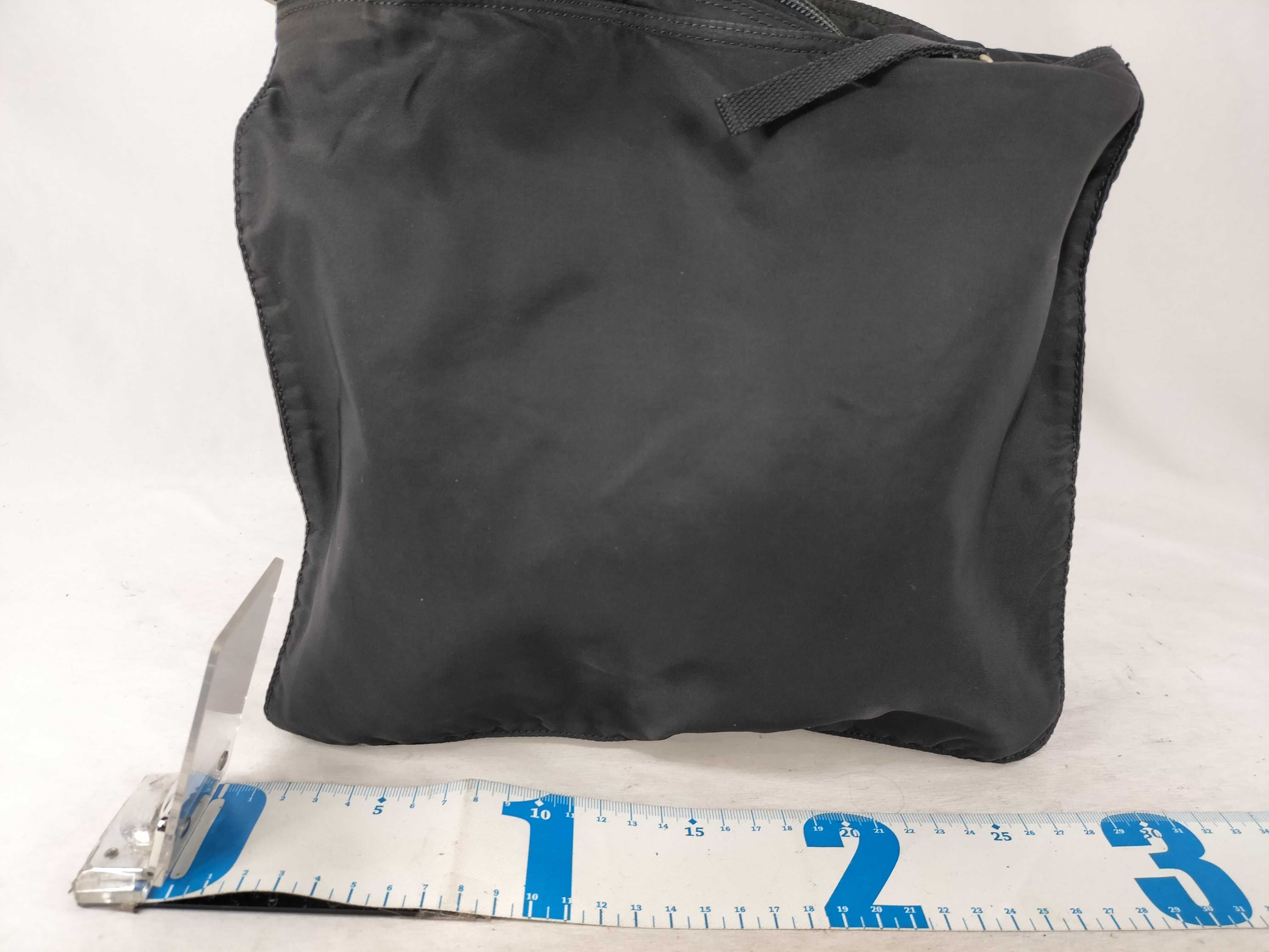 Nylon Shoulder Bag with Triangle Logo — view 2