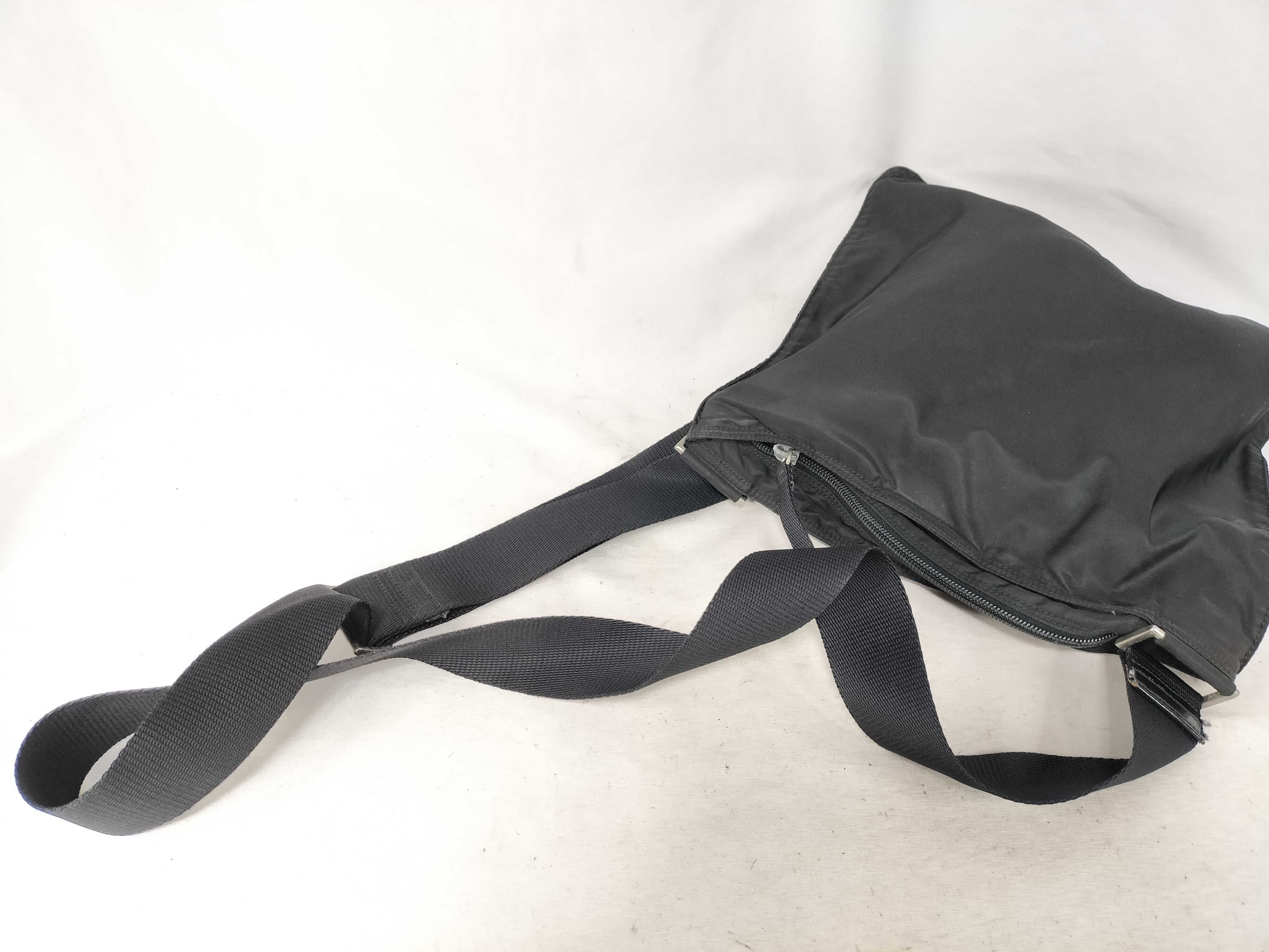 Nylon Shoulder Bag with Triangle Logo — view 3