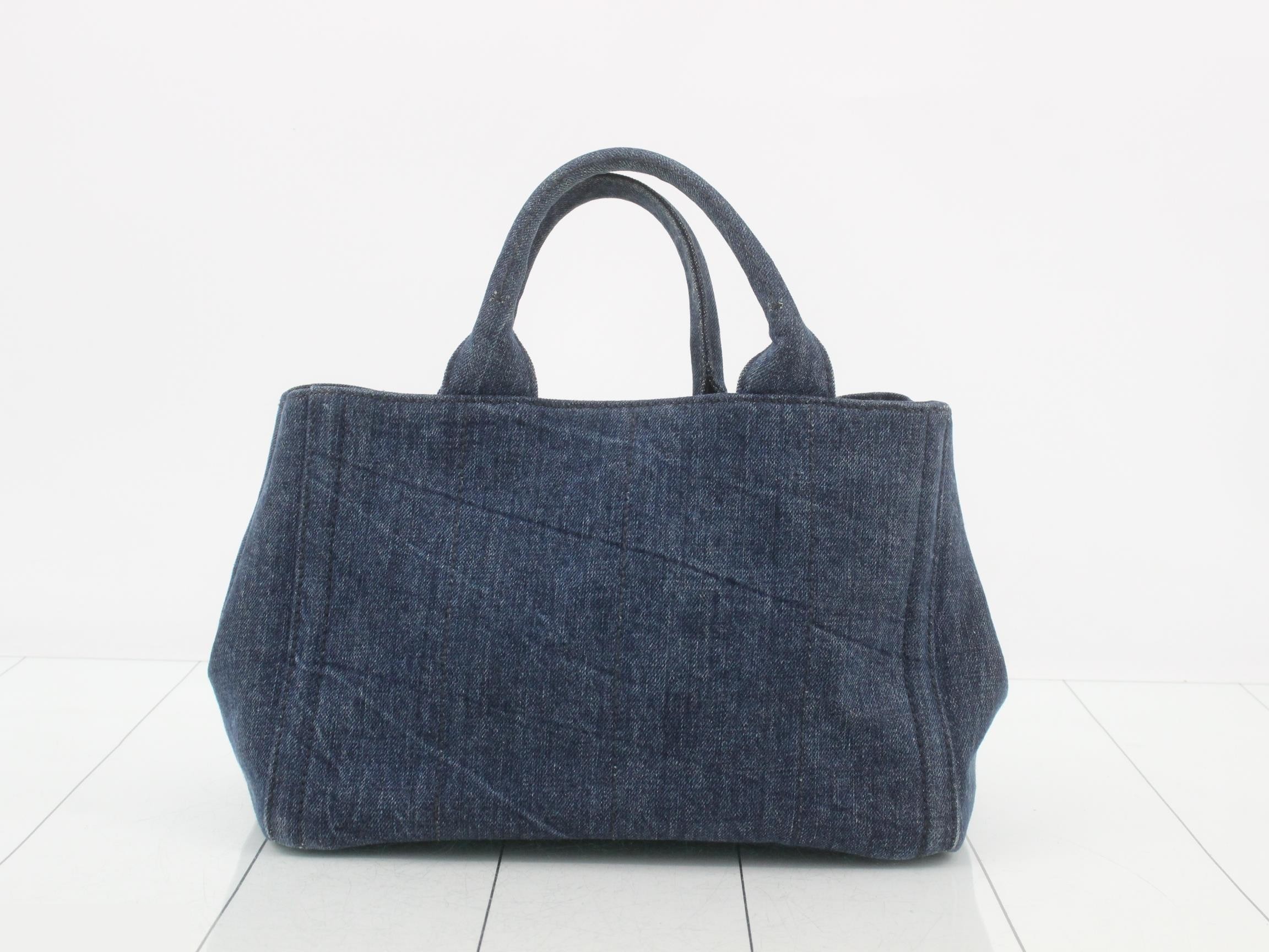 Canapa tote bag, denim, rhinestones, studs — view 2