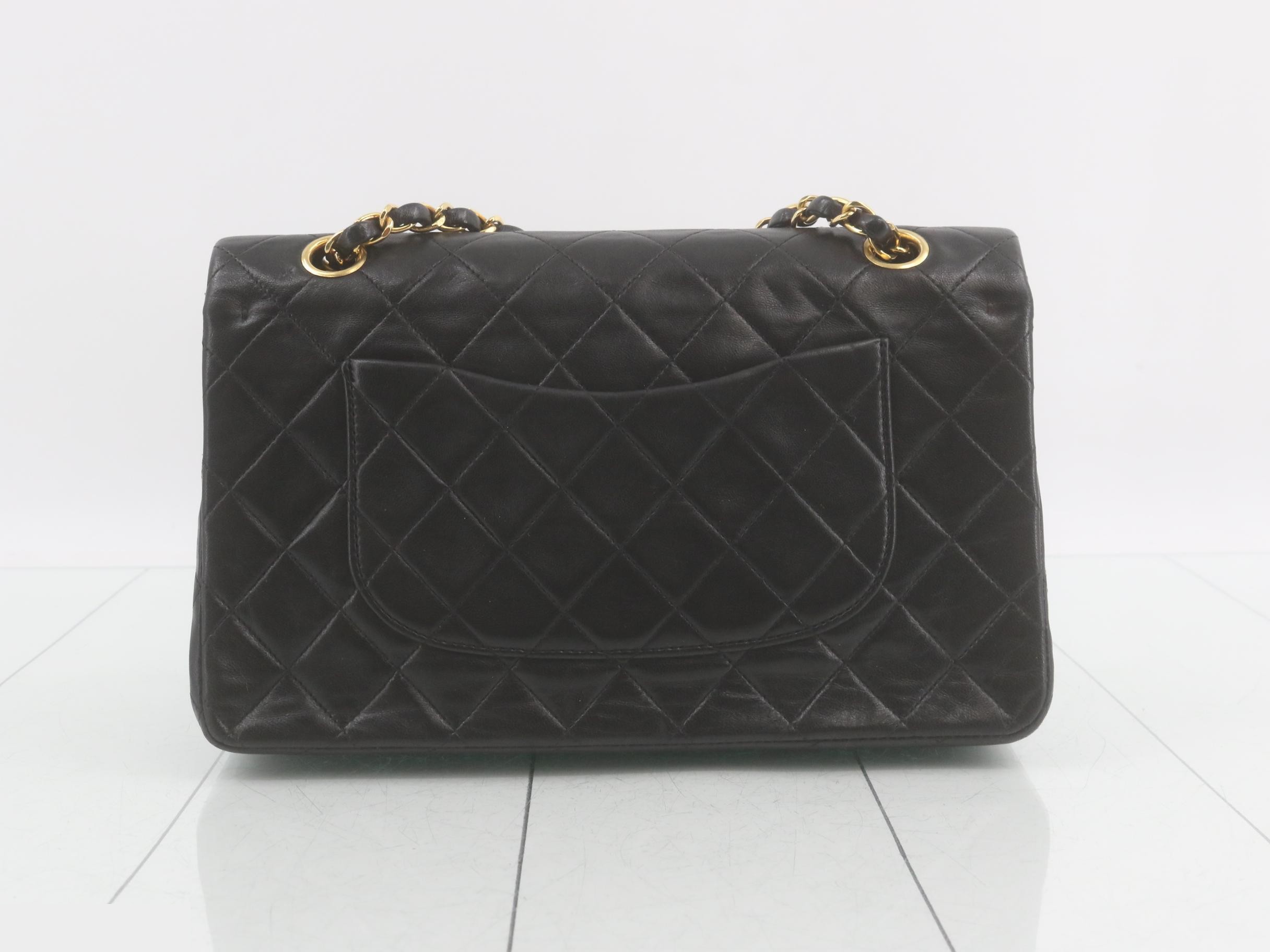 Matelassé Double Flap Shoulder Bag, Black, Series 2 — view 2