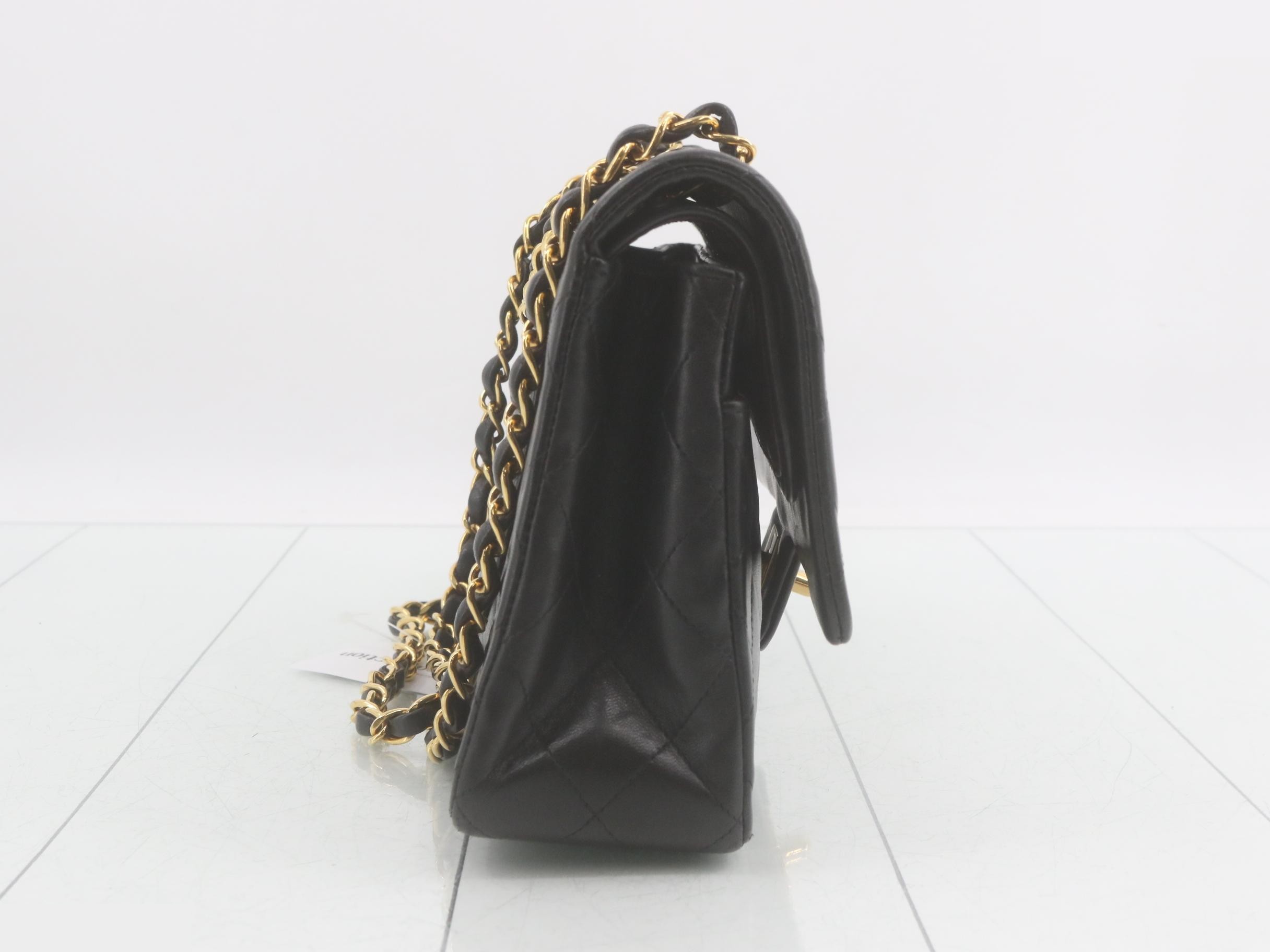 Matelassé Double Flap Shoulder Bag, Black, Series 2 — view 4
