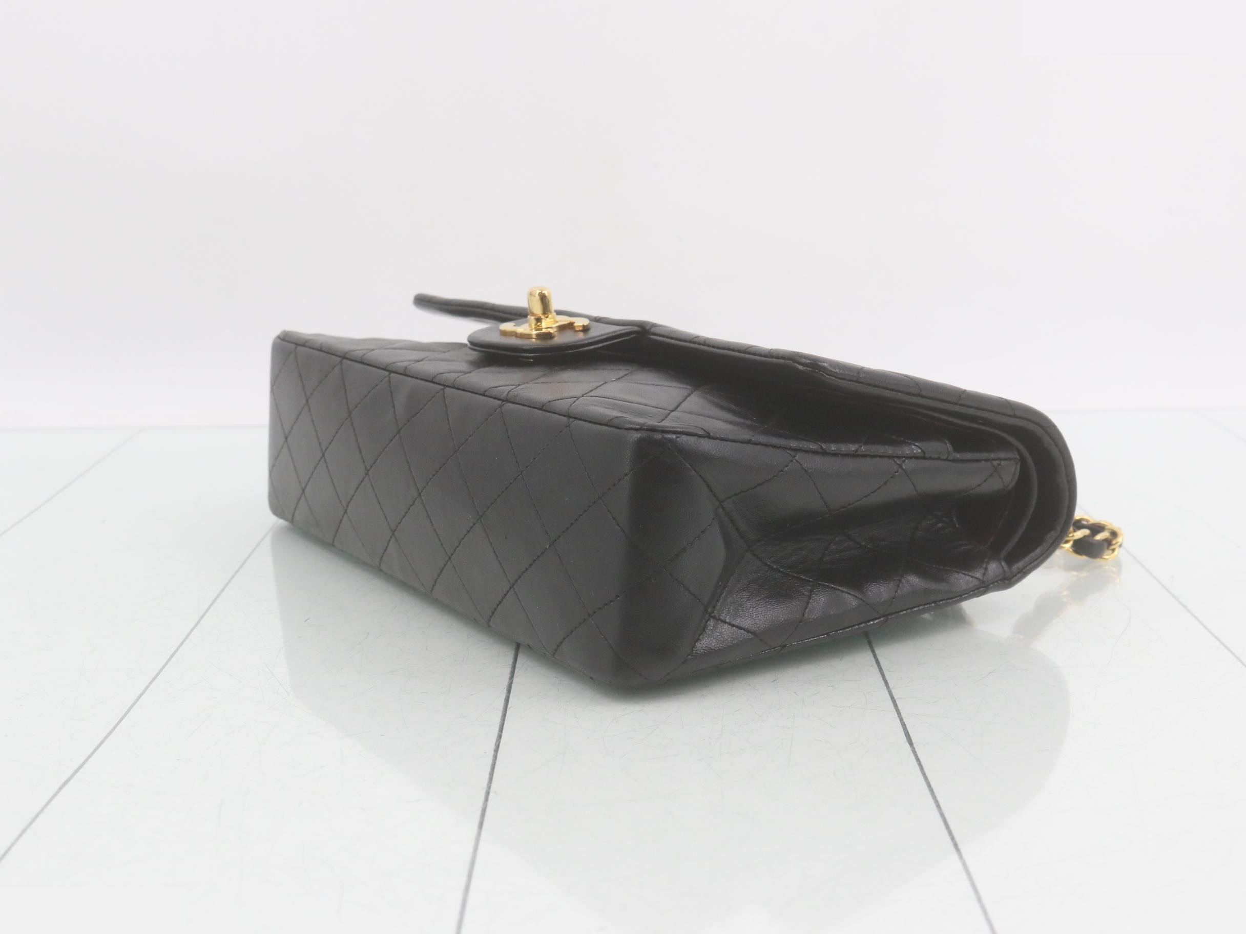 Matelassé Double Flap Shoulder Bag, Black, Series 2 — view 6