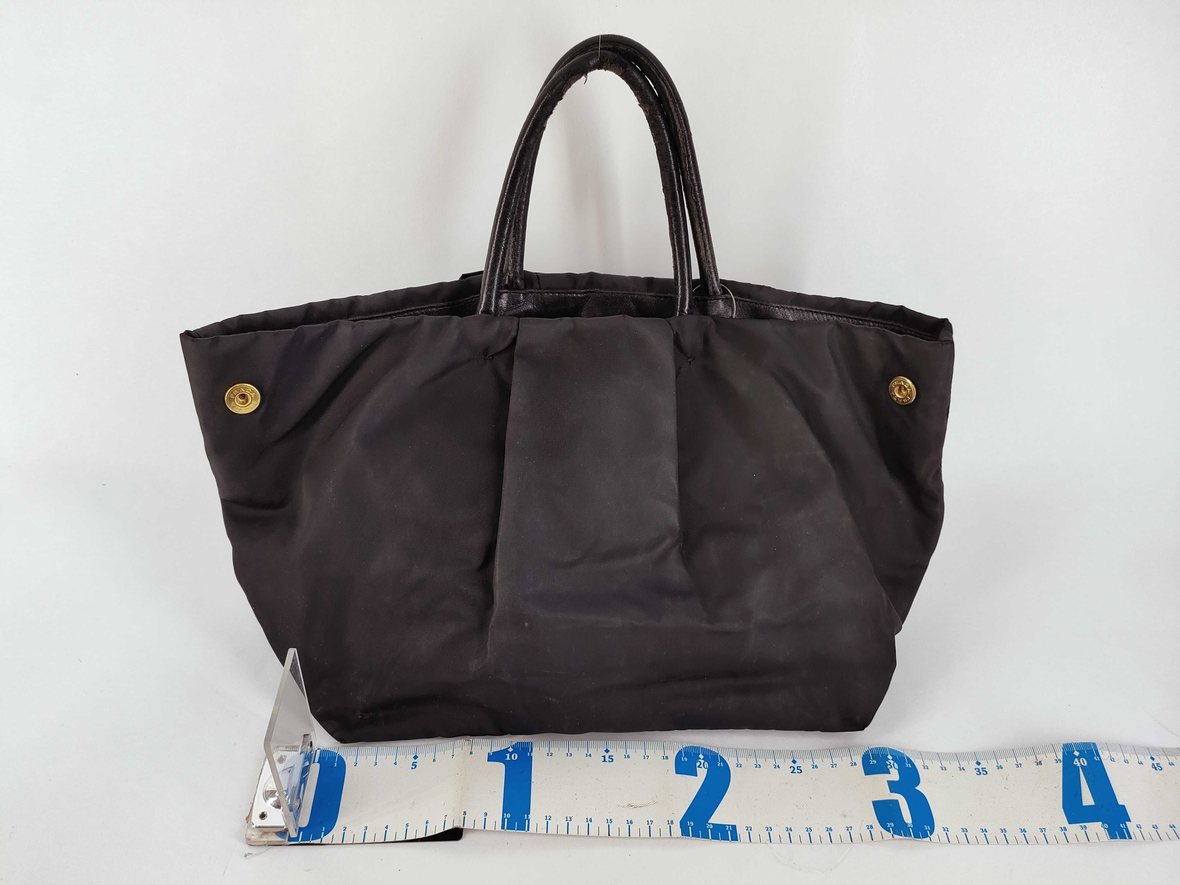 Nylon Ribbon Handbag, Black — view 2