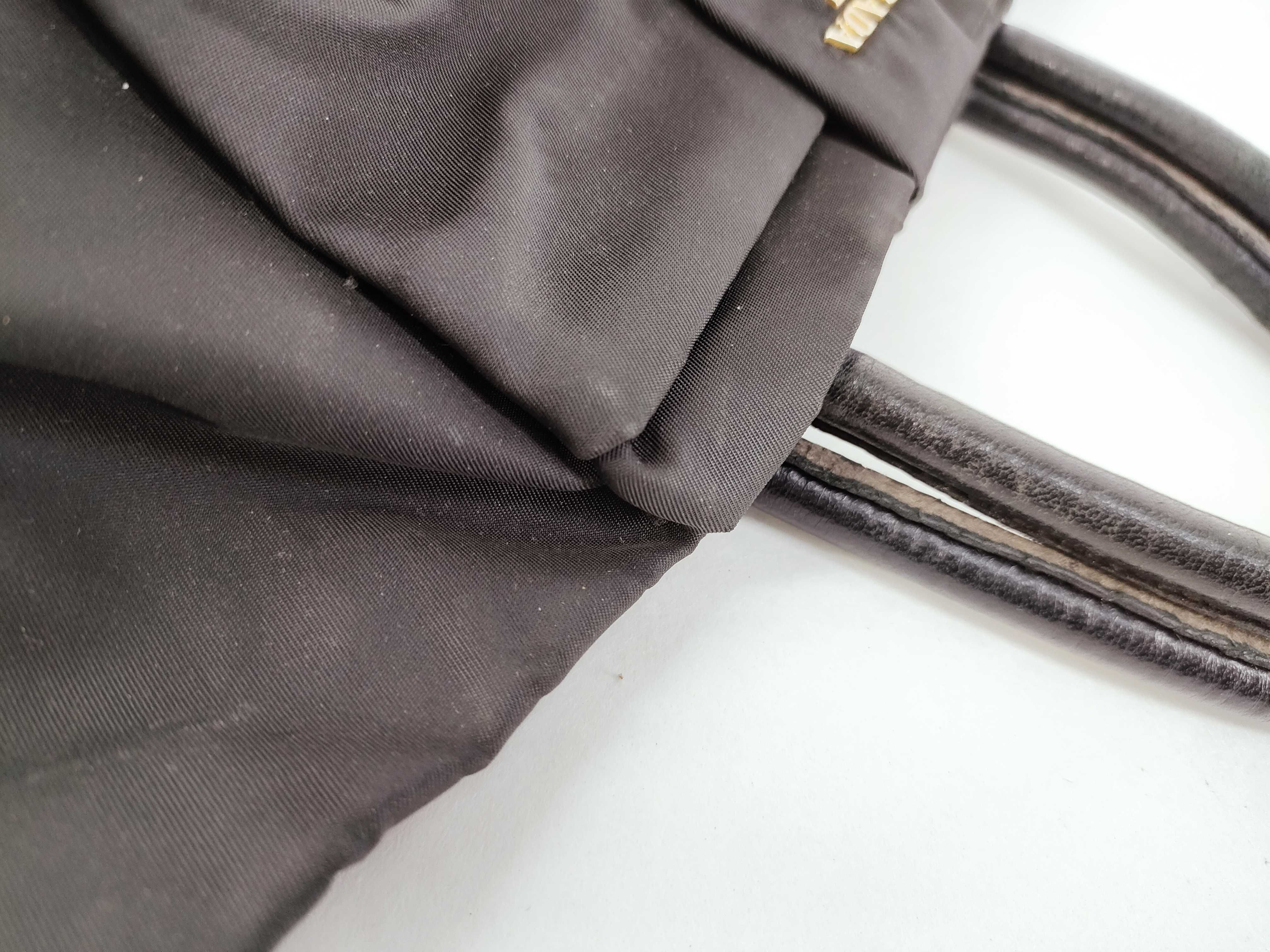 Nylon Ribbon Handbag, Black — view 5