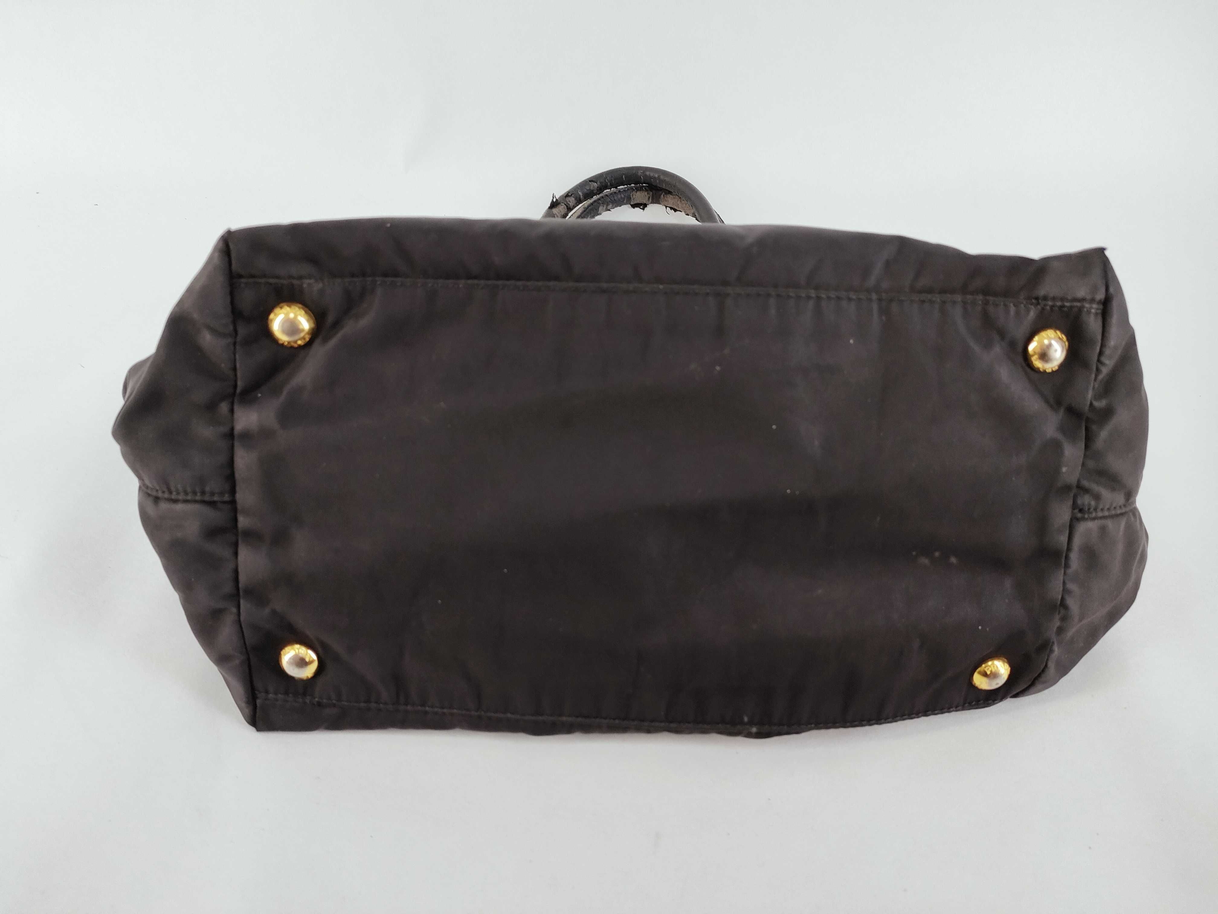 Nylon Ribbon Handbag, Black — view 7