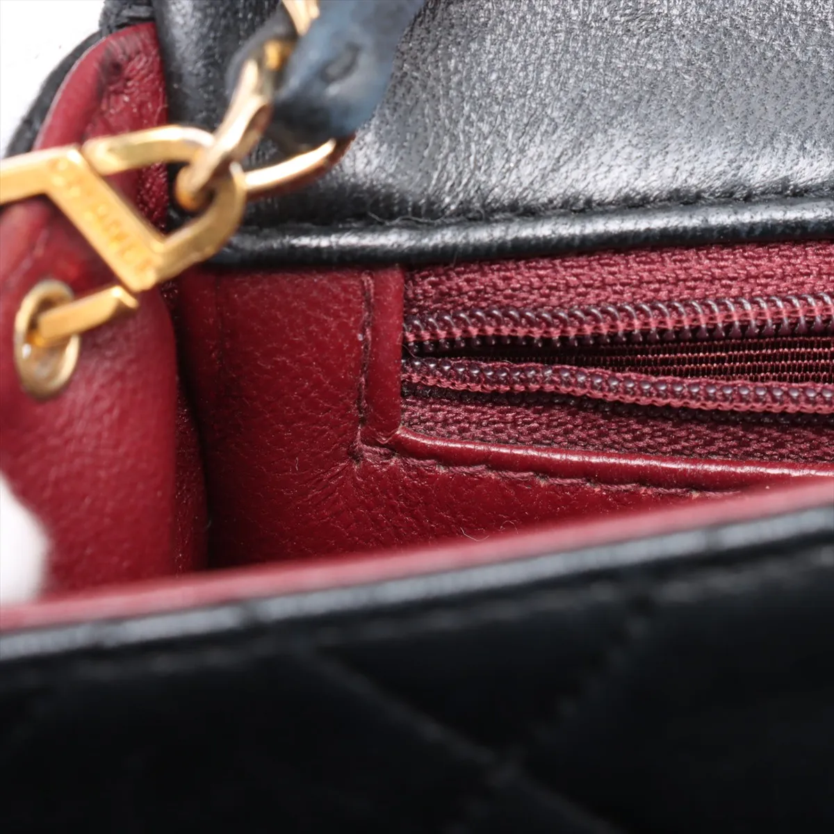 Matelasse Lambskin Single Flap Single Chain Bag Black Gold Hardware 1405828 No. 1 — view 11